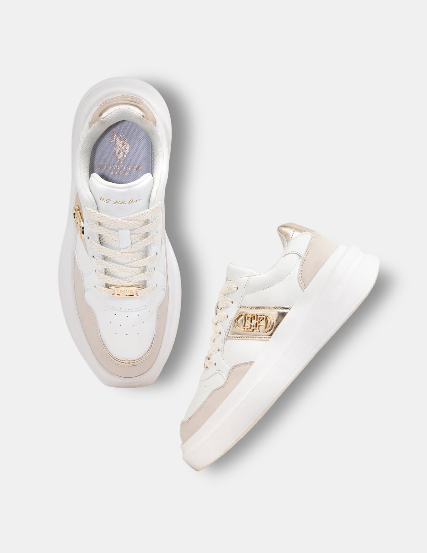 Winslet Beige Light Weight Sneaker Shoes Beige - U.S. Polo Assn. India | Large