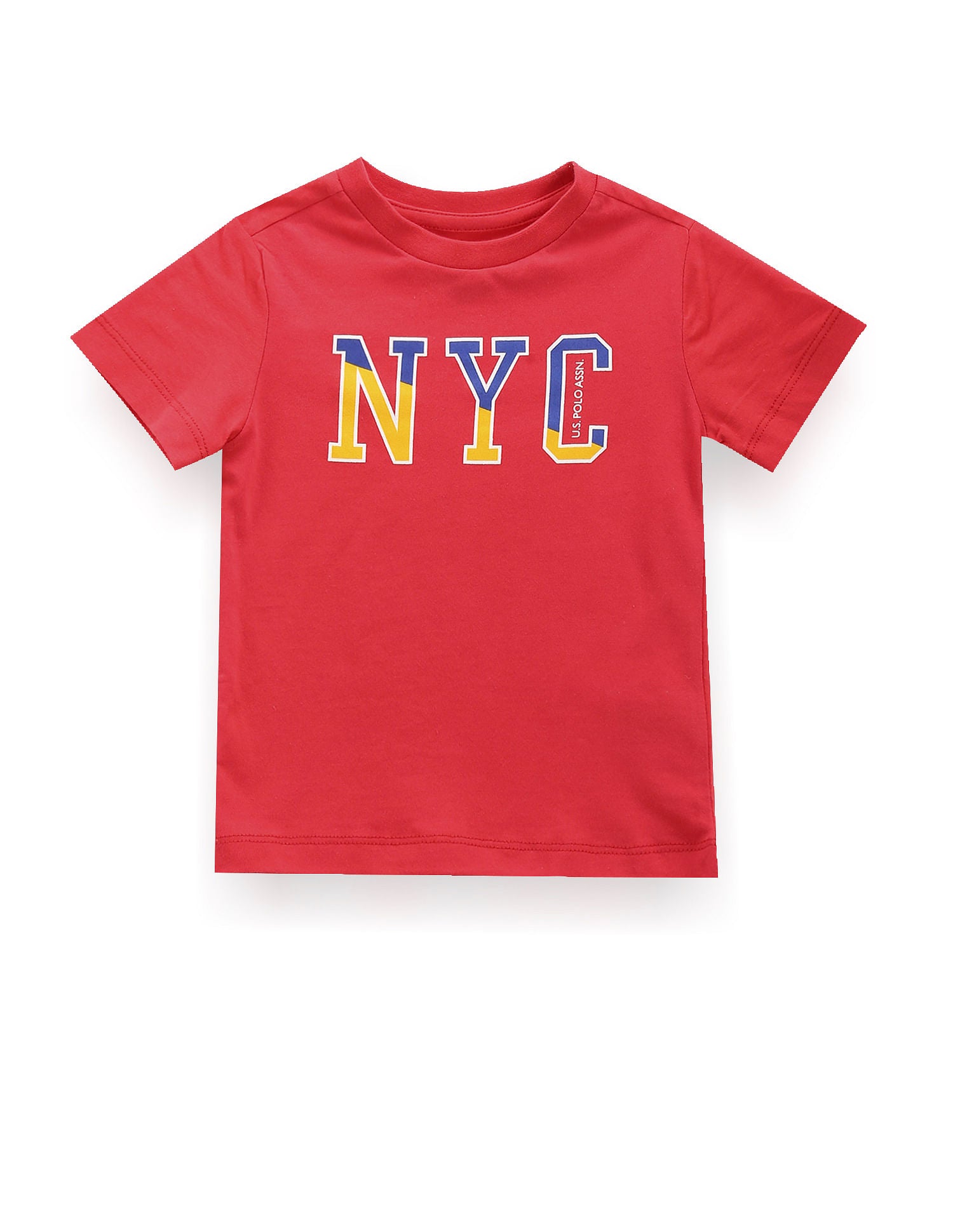 Boys Pure Cotton T-Shirt - Pack Of 2 Yellow and Red - U.S. POLO ASSN. | Large