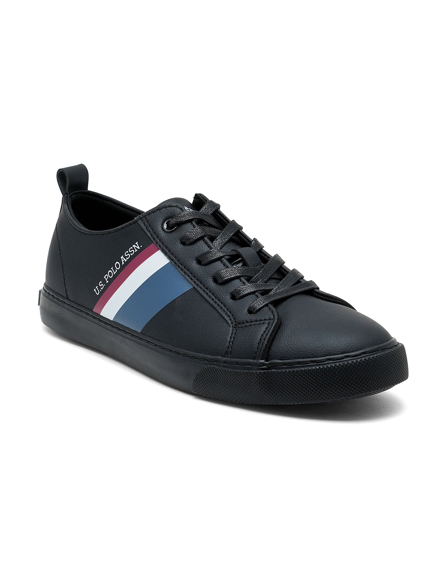 Men Brand Stripe Martinez 3.0 Sneakers Black - U.S. Polo Assn. India | Large