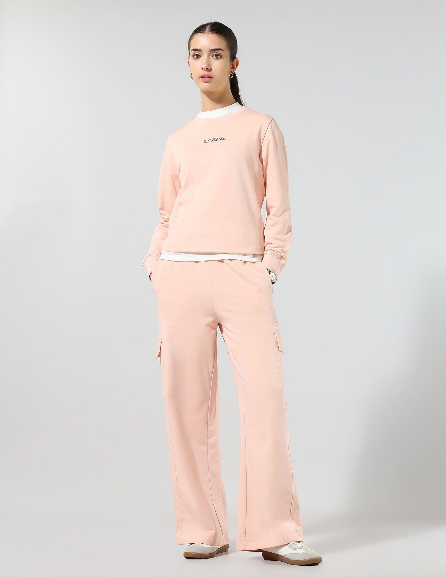 Cargo Fit Lounge Trousers Light Pink - U.S. POLO ASSN. | Large