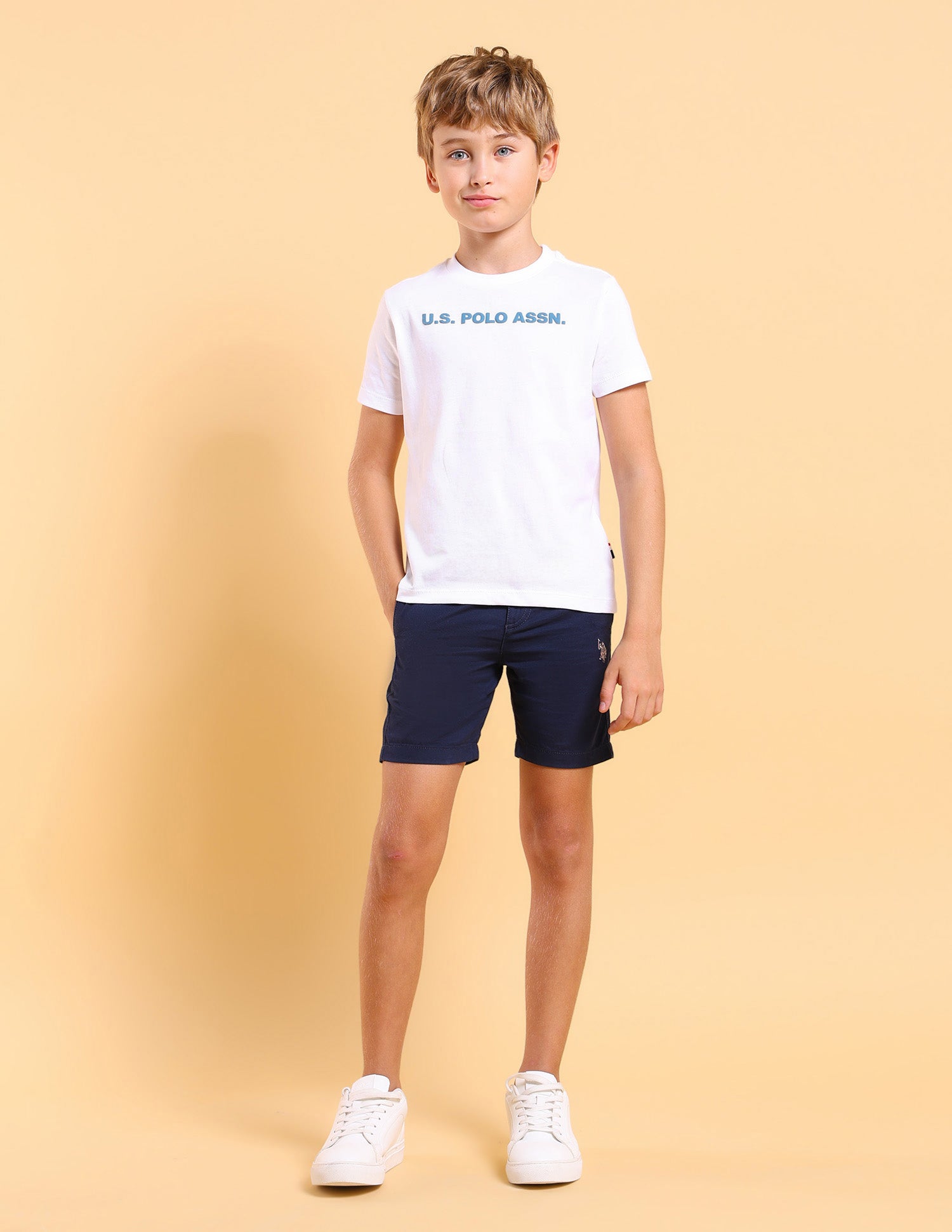 Boys Graphic Printed Regular Fit T-Shirt White - U.S. POLO ASSN. | Large