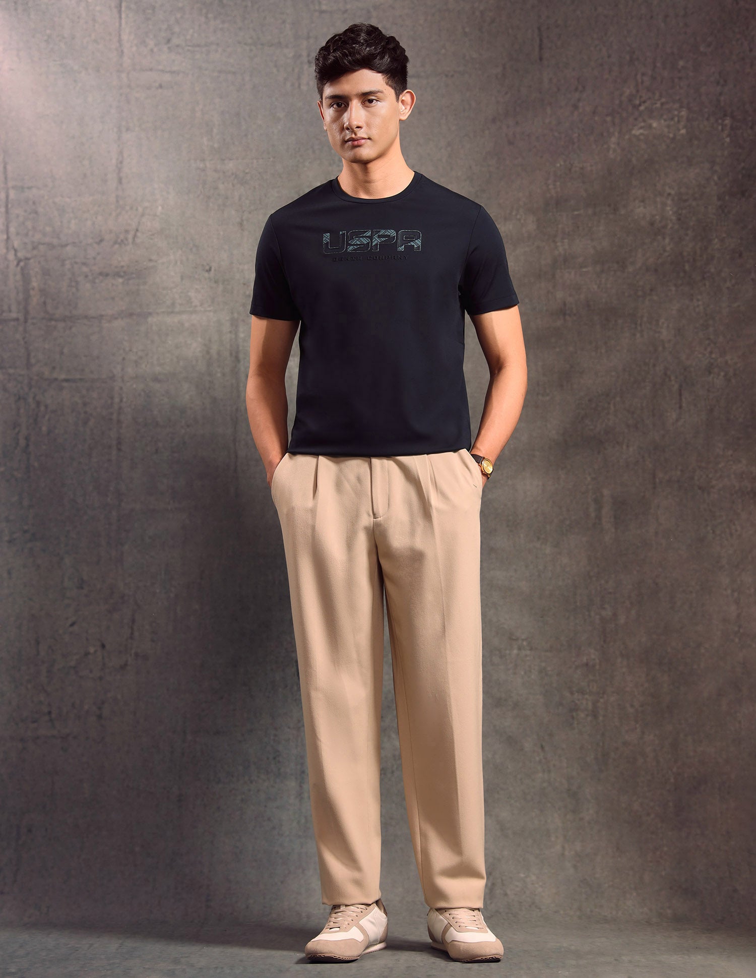 Brand Embossed Regular Fit T-shirt Navy - U.S. POLO ASSN. | Large