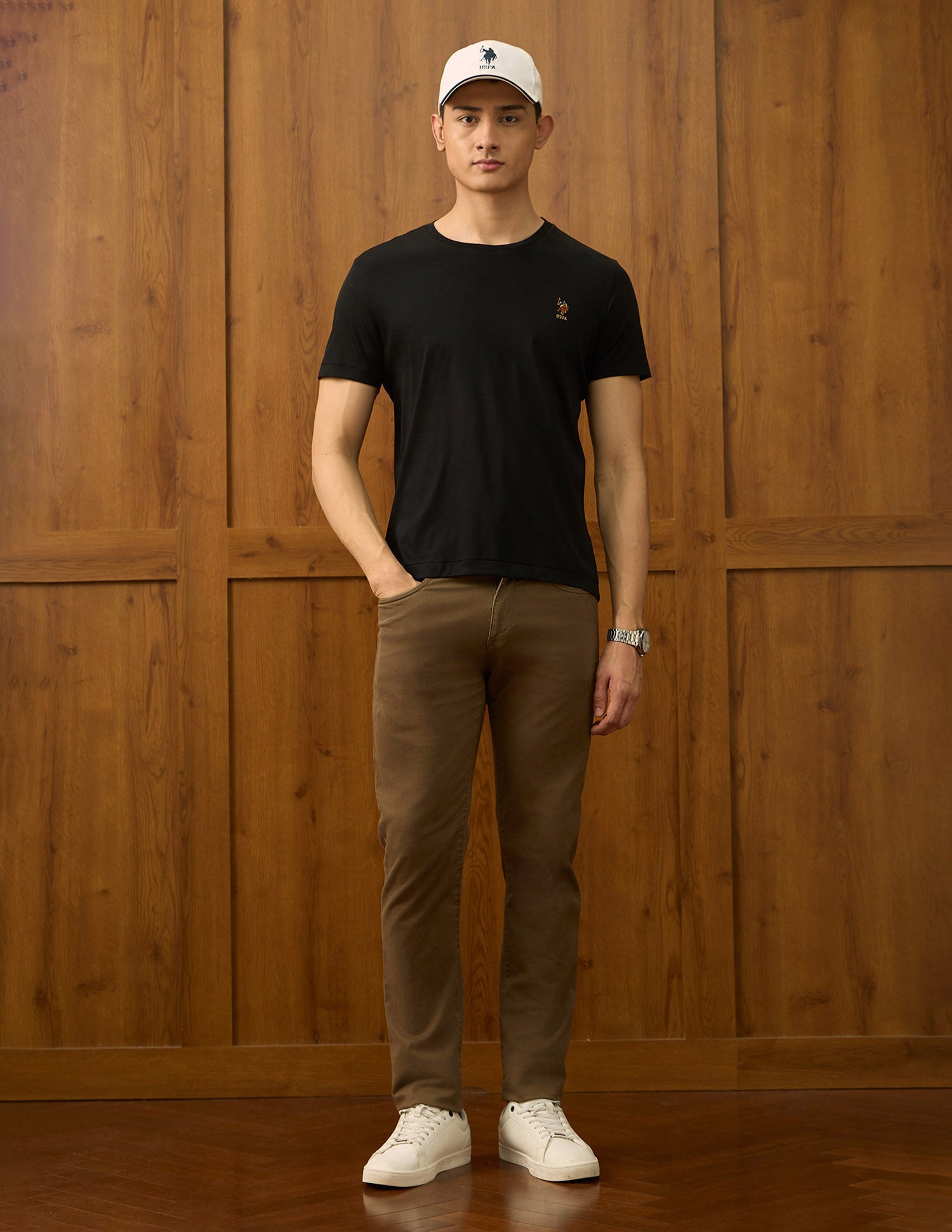 Solid Varsity T Shirt Black - U.S. POLO ASSN. | Large