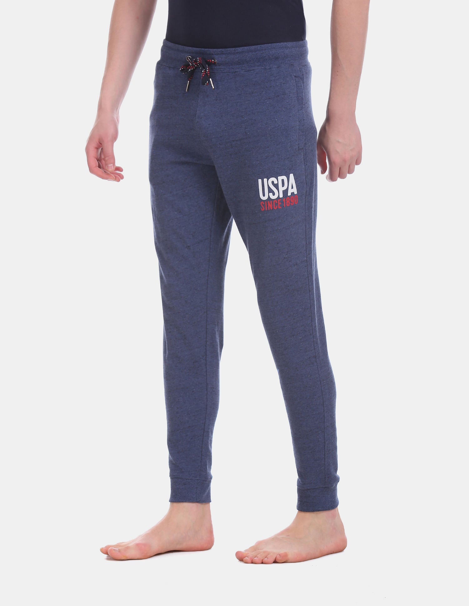 Drawstring Waist Mid Rise I603 Joggers - Pack Of 1 Blue - U.S. POLO ASSN. | Large