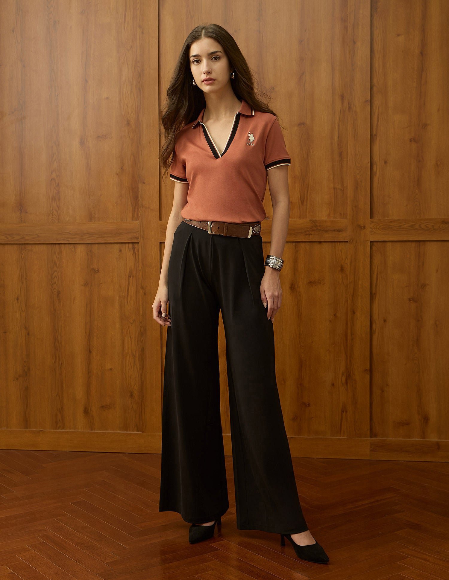 Regular Fit Solid Polo Shirt Rust - U.S. POLO ASSN. | Large