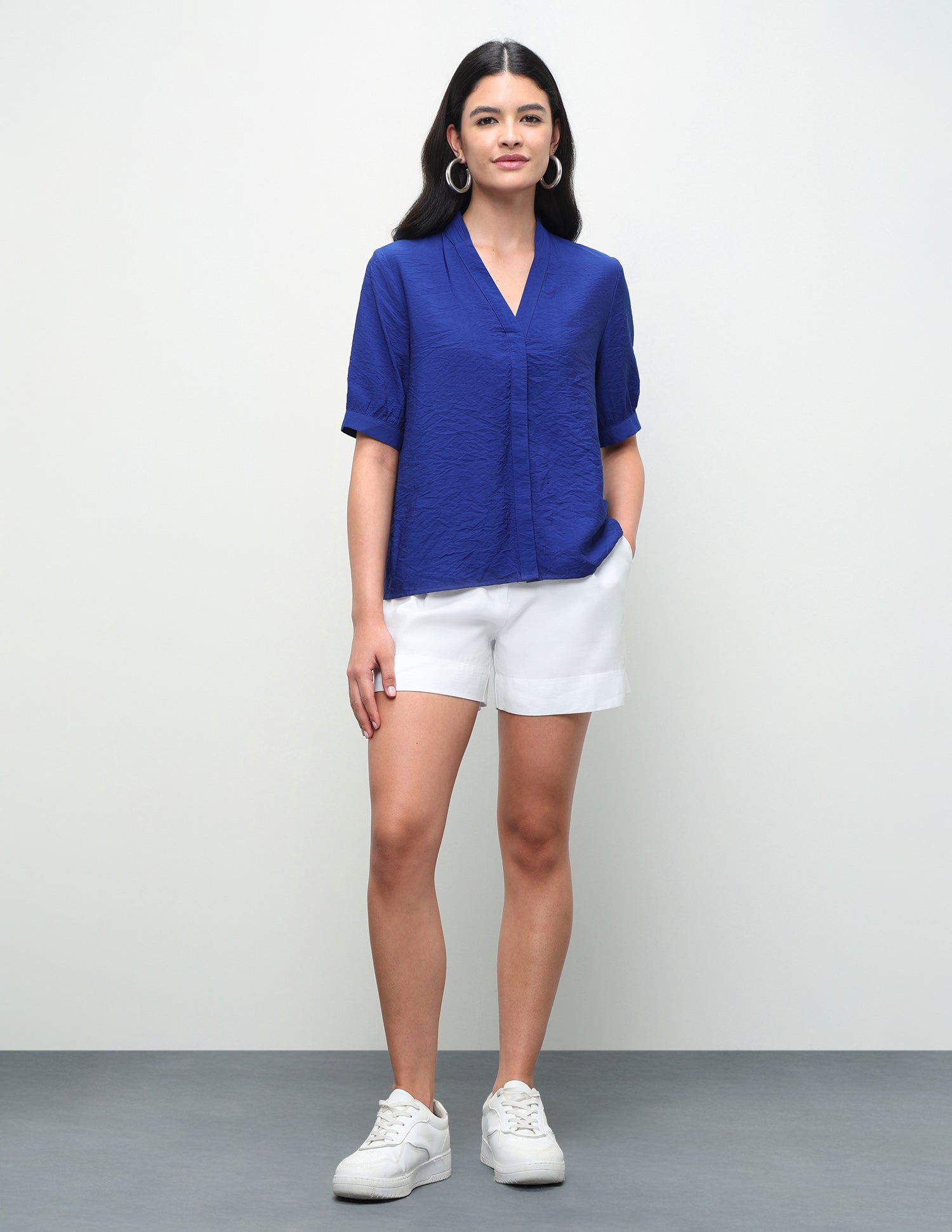 Solid Regular Fit Top Blue - U.S. Polo Assn. India | Large