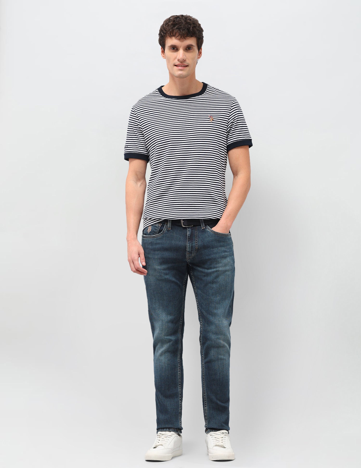Brandon Slim-Tapered Fit Blue Jeans Dark Blue - U.S. Polo Assn. India | Large