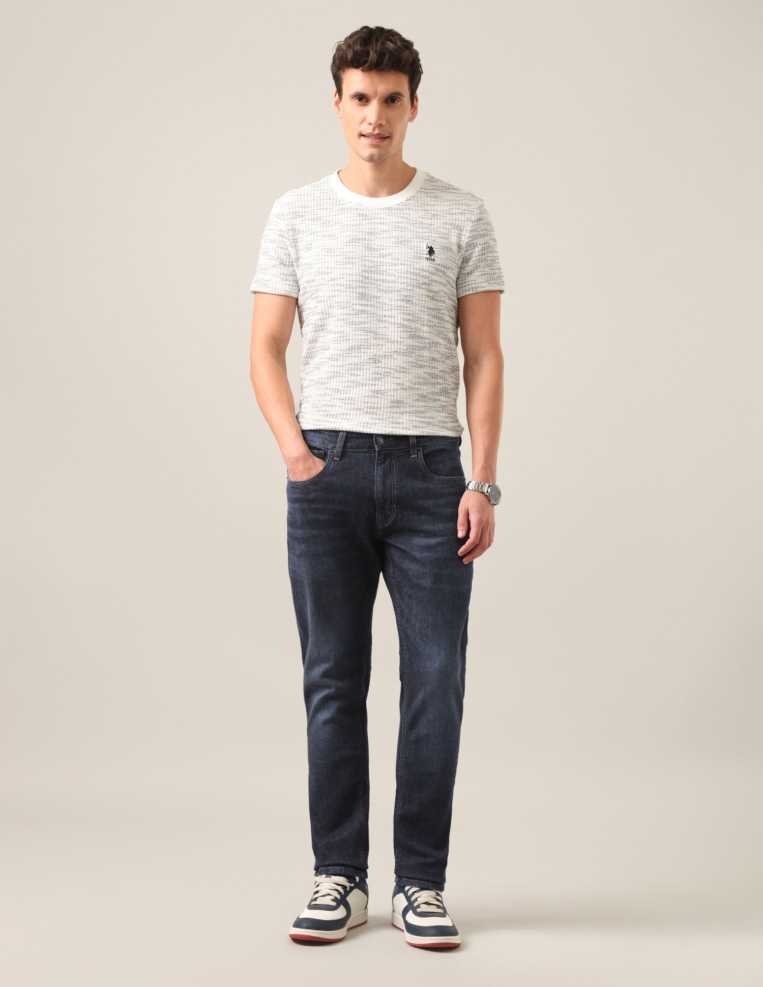Brandon Slim-Tapered Fit Blue Jeans Blue - U.S. Polo Assn. India | Large
