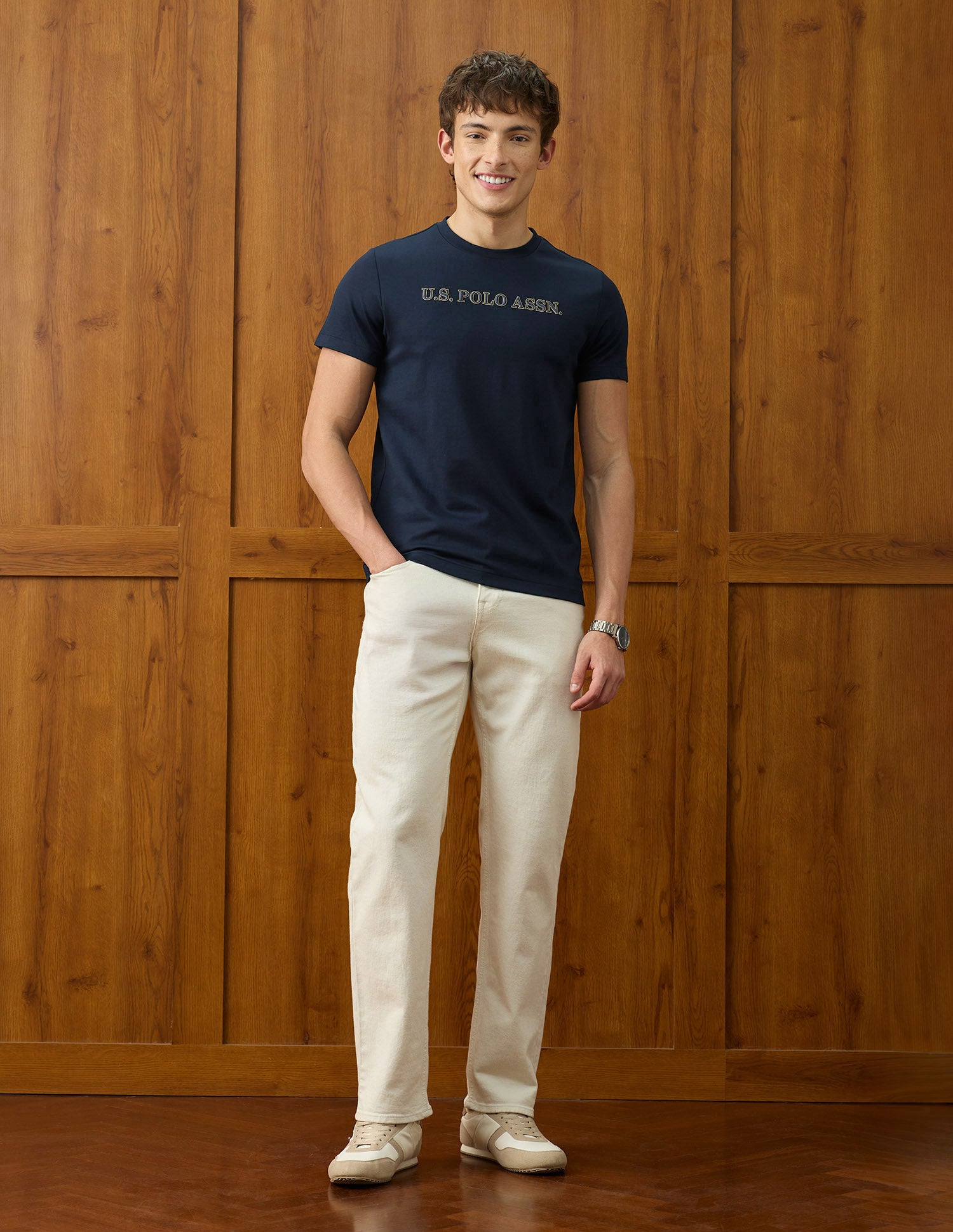 Solid Slim Fit T-Shirt Navy - U.S. Polo Assn. India | Large