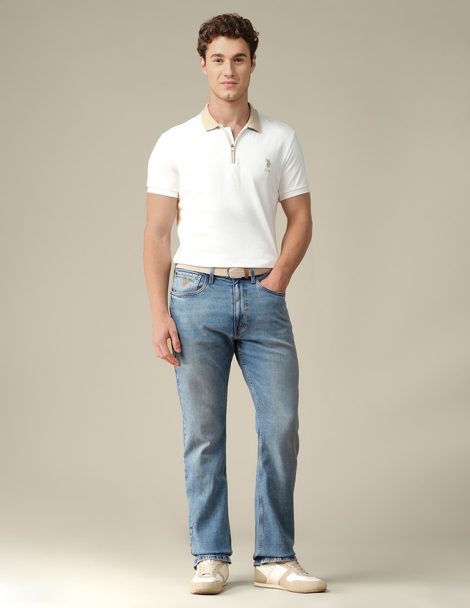 Connor Bootcut Fit Blue Jeans Light Blue - U.S. Polo Assn. India | Large