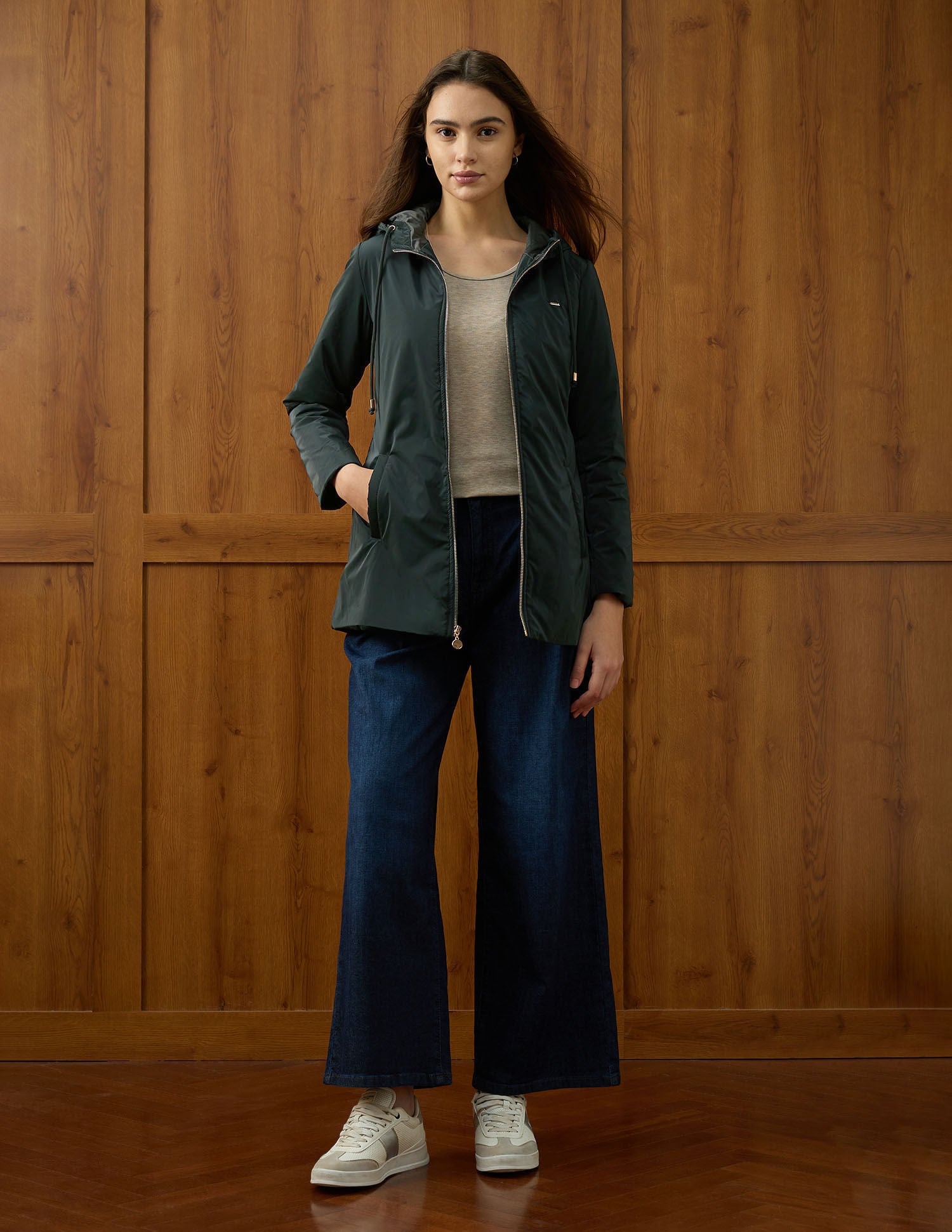 Solid Regular Fit Hooded Jacket Green - U.S. POLO ASSN. | Large