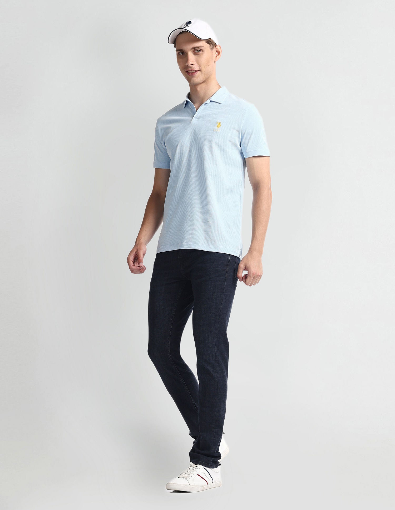 Regallo Skinny Fit Blue Jeans Blue - U.S. Polo Assn. India | Large