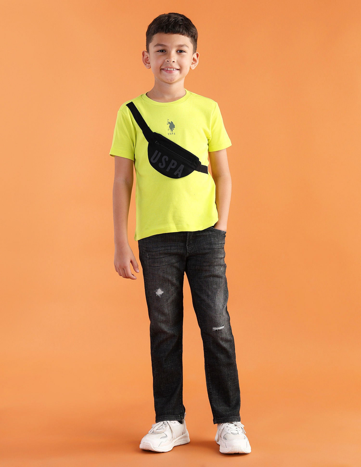 Regular fit Solid T-Shirts Green - U.S. Polo Assn. India | Large