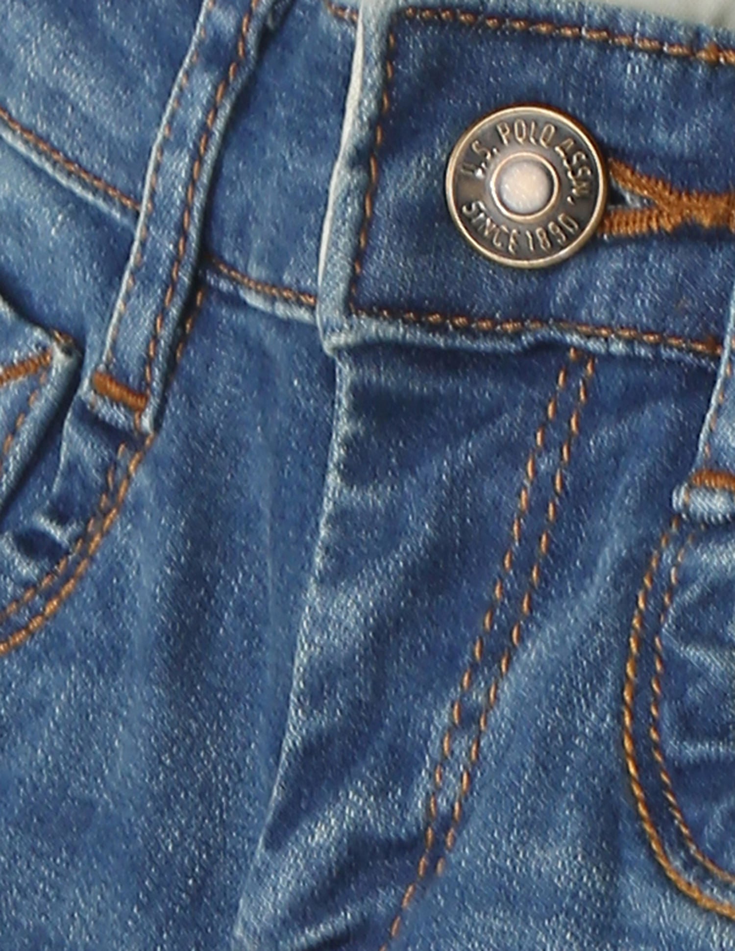 Mid Rise Stone Wash Jeans Blue - U.S. Polo Assn. India | Large
