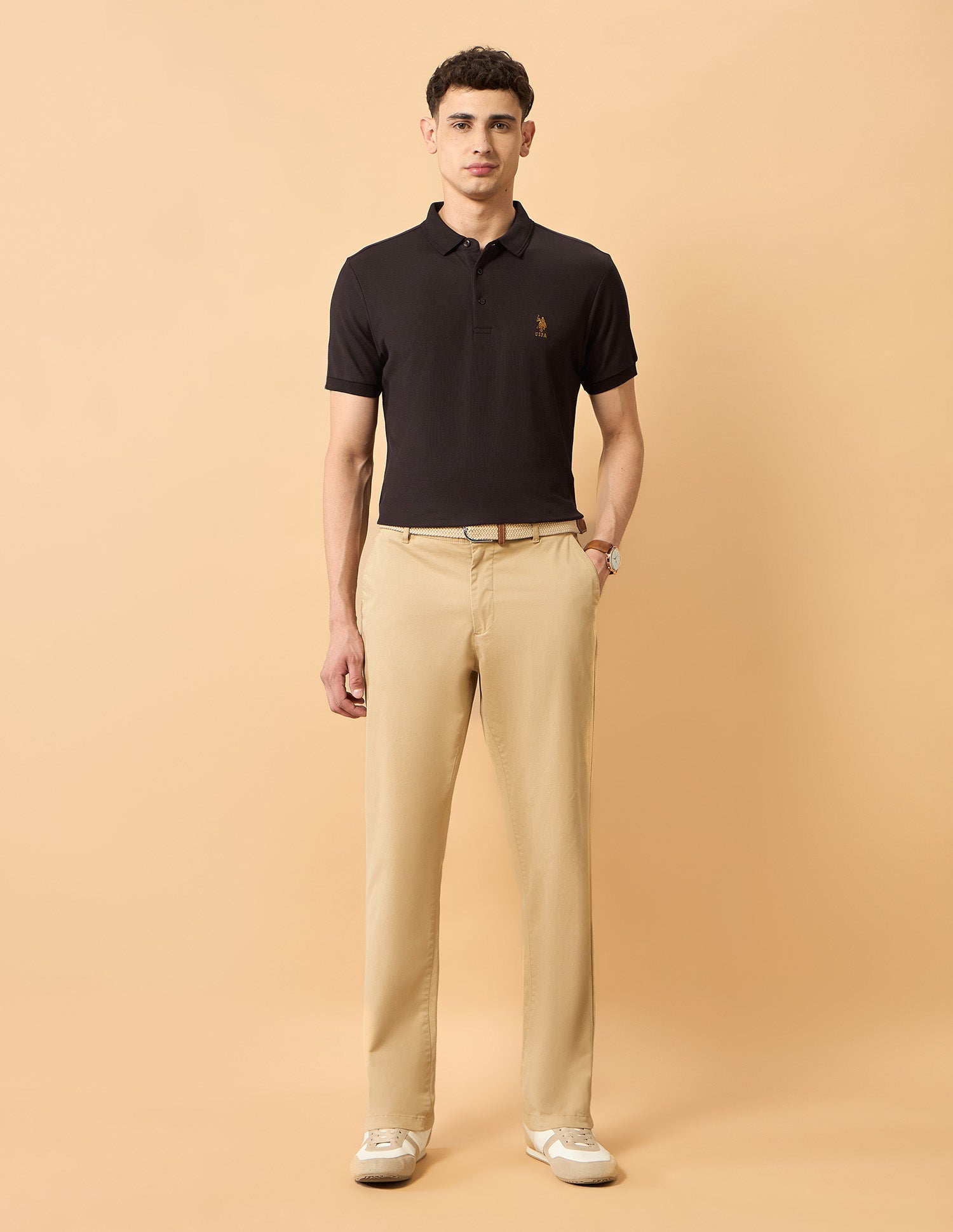 Pacho X Regular Fit Cotton Polo Shirt Dark Brown - U.S. POLO ASSN. | Large