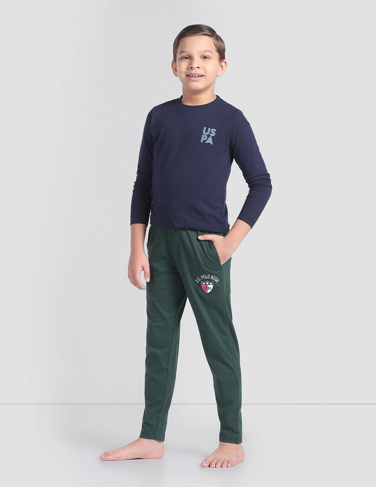 Cotton OKE02 Lounge T-Shirt - Pack Of 1 Navy - U.S. POLO ASSN. | Large