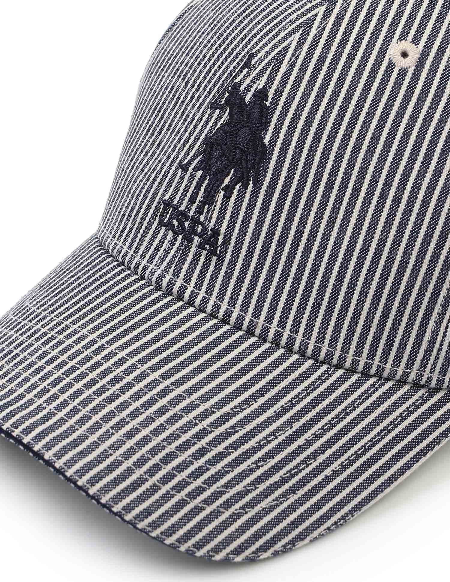 Striped Denim Cap Navy - U.S. POLO ASSN. | Large
