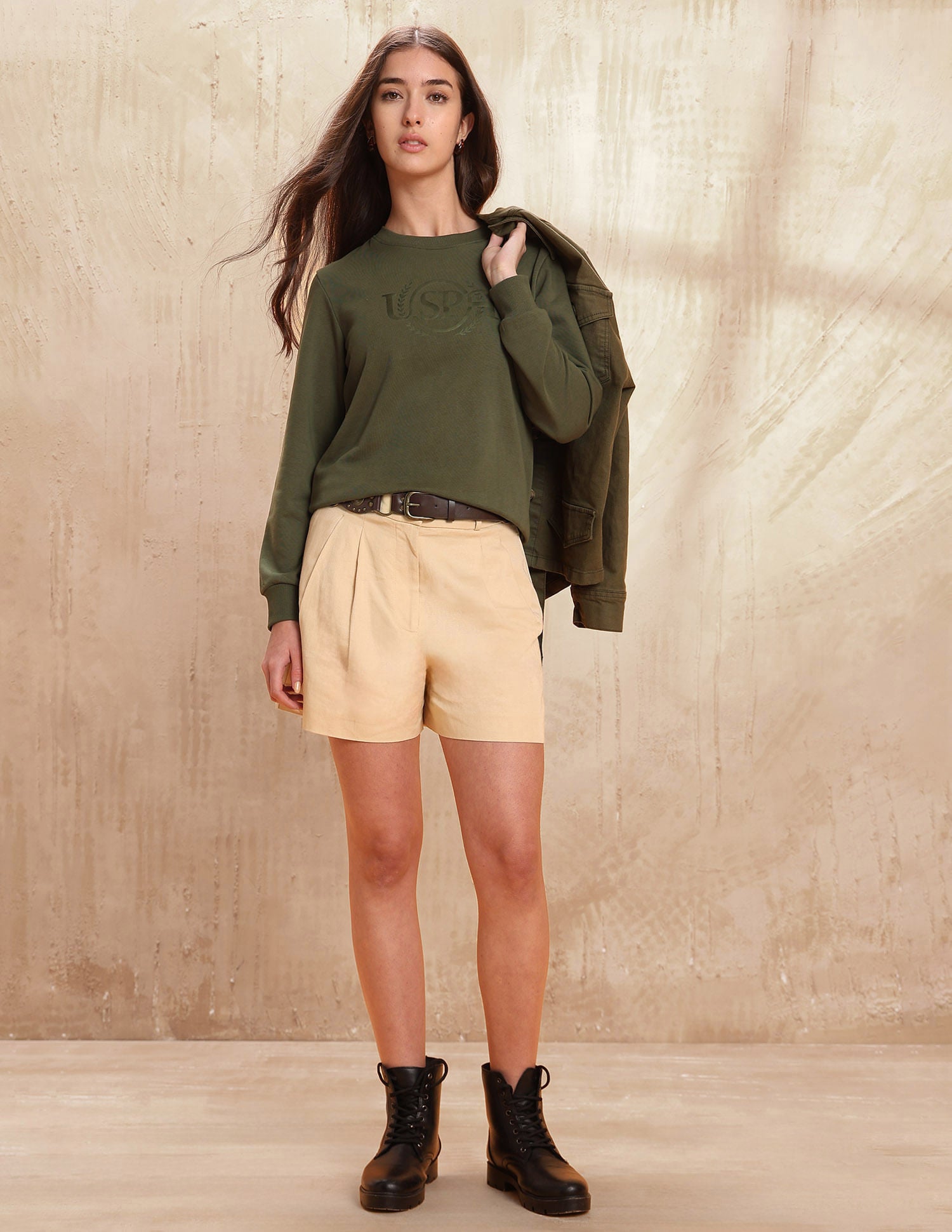 Regular Fit Brand Printed Sweatshirt Green - U.S. POLO ASSN. | Large