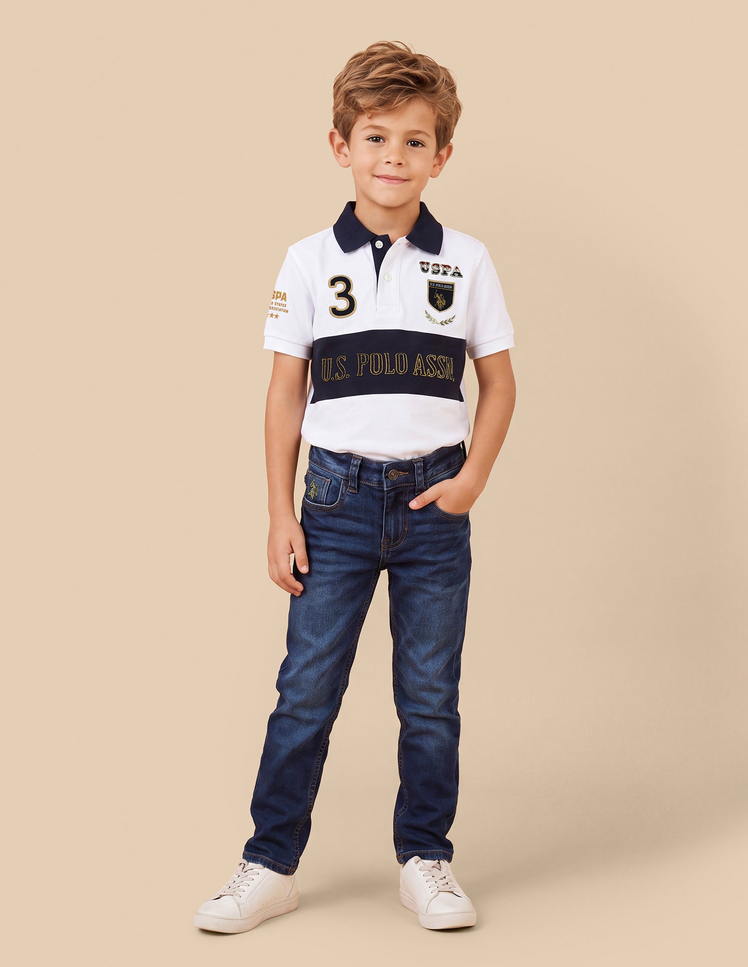 Relaxed Fit Blue Jeans Dark Blue - U.S. Polo Assn. India | Large