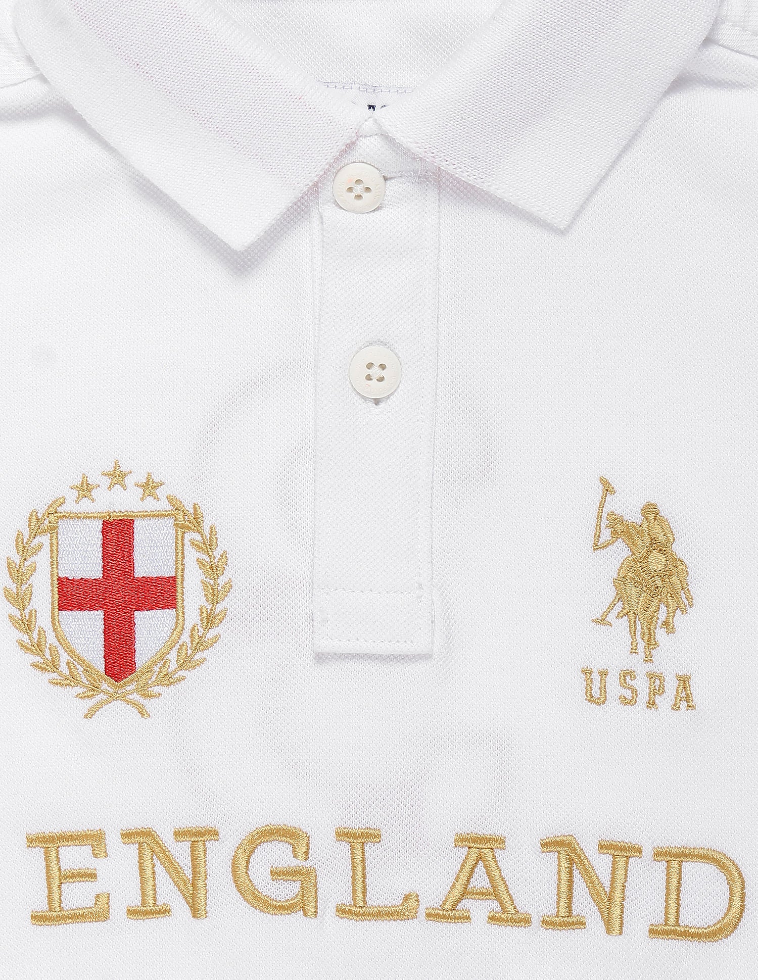 Boys Gradient Check Polo Shirt White - U.S. POLO ASSN. | Large