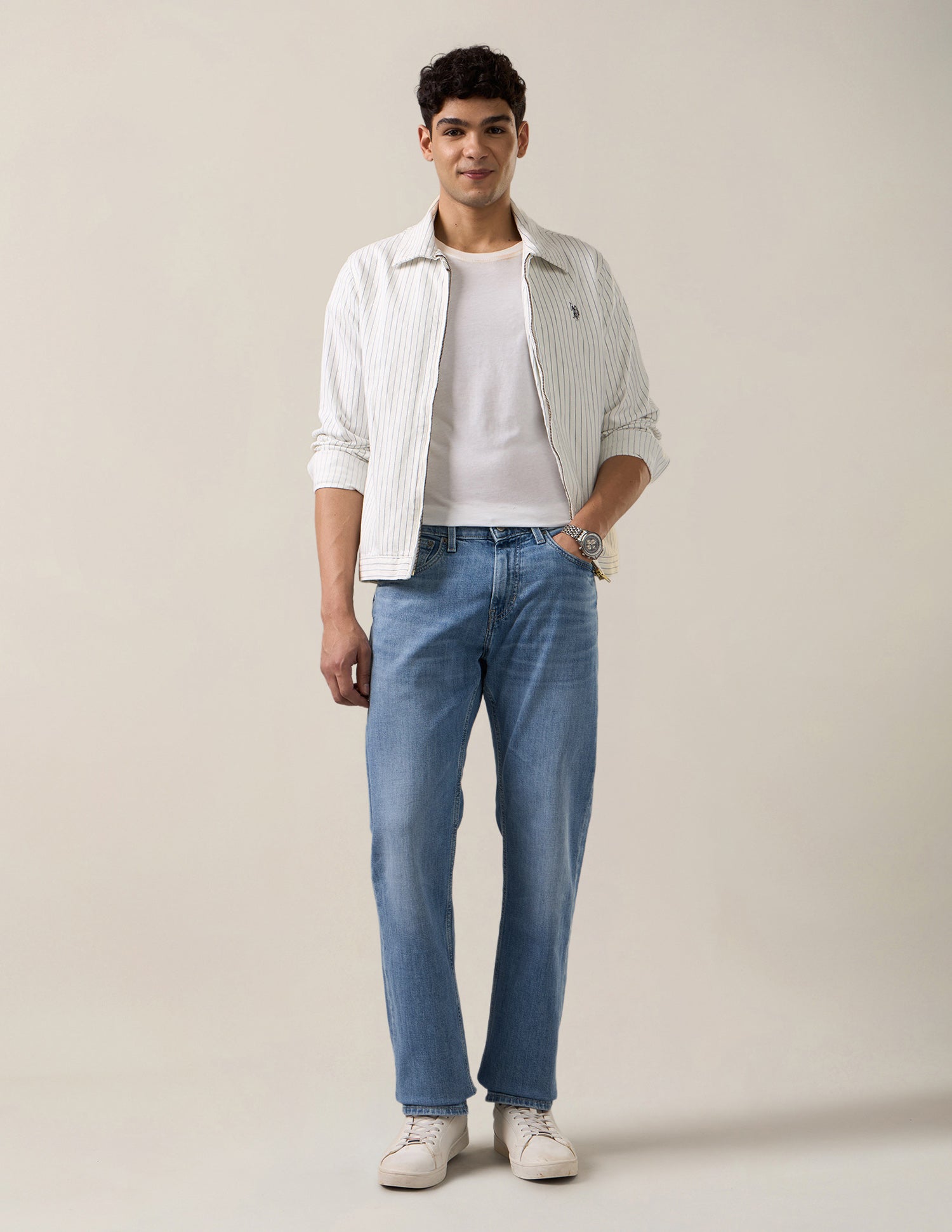Mason Regular Straight Fit Blue Jeans Light Blue - U.S. Polo Assn. India | Large