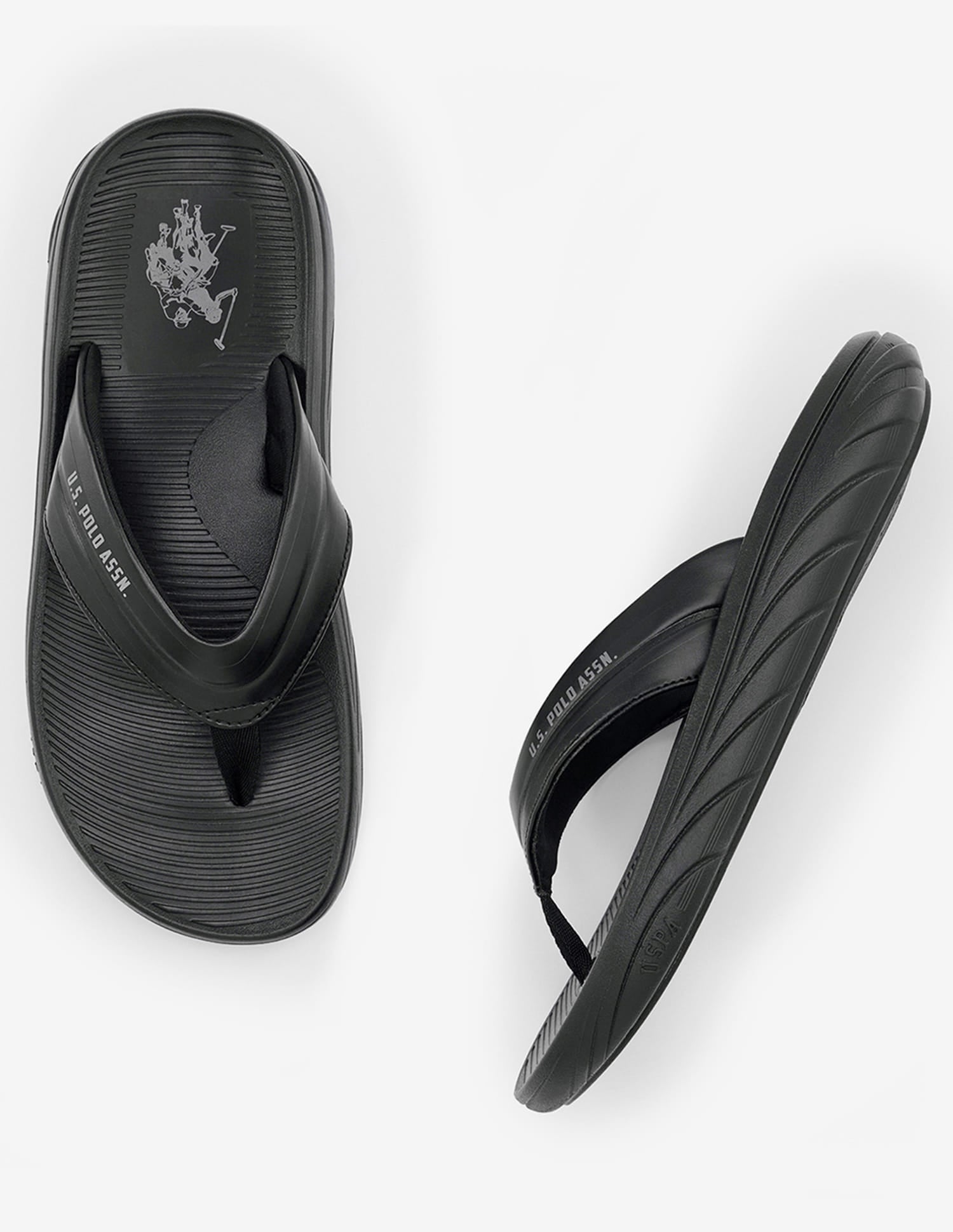 Broad Strap Celtic Flip Flops Black - U.S. Polo Assn. India | Large