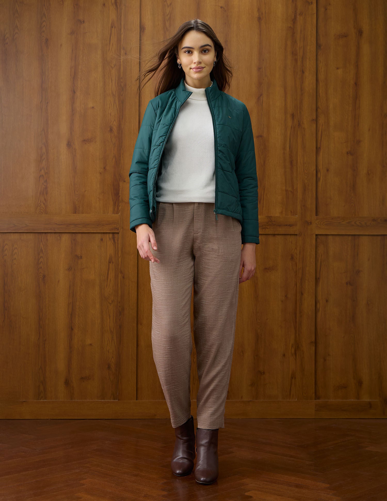 Solid Regular Fit Jacket Green - U.S. POLO ASSN. | Large