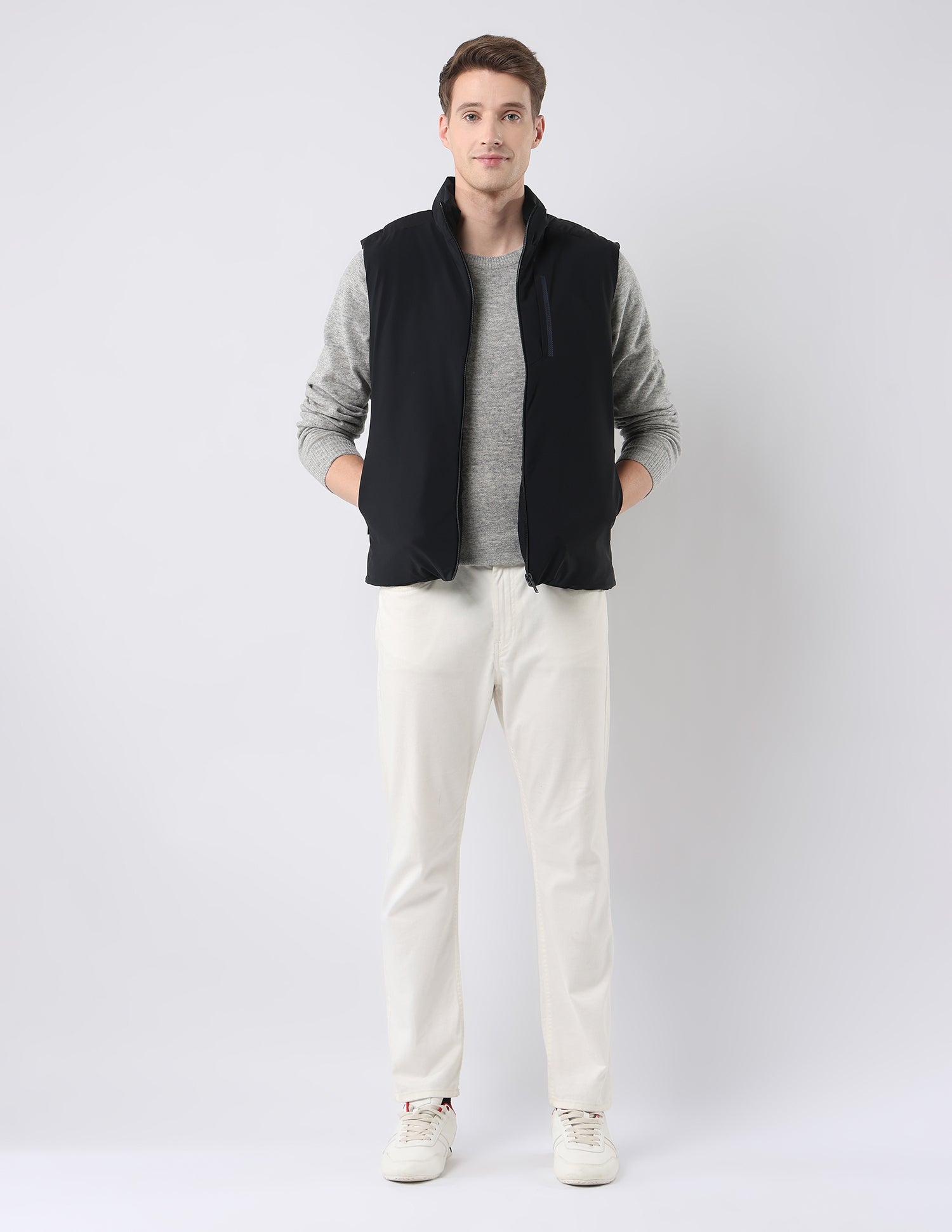 Solid Regular Fit Jacket Navy - U.S. Polo Assn. India | Large