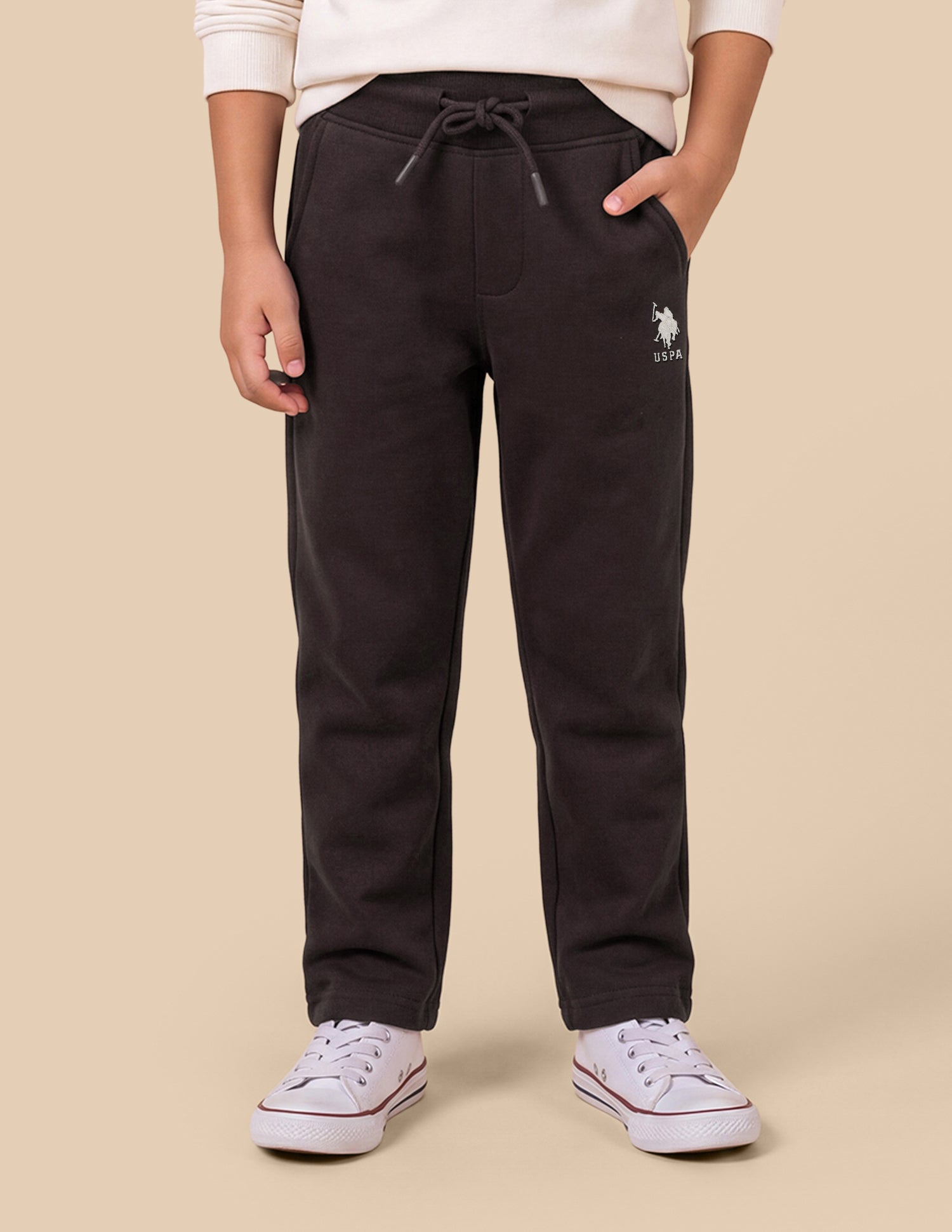 Solid Regular Fit Track Pants Brown - U.S. Polo Assn. India | Large