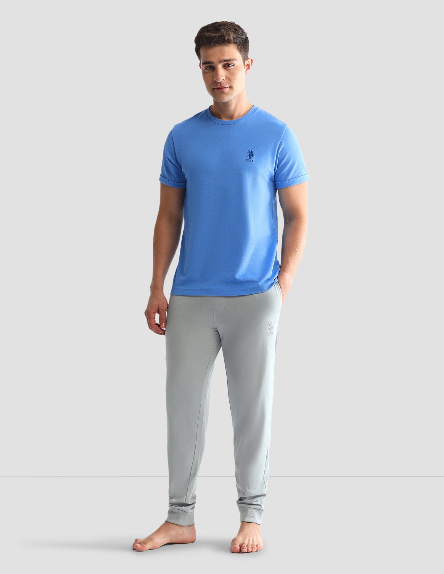 Solid Comfort Fit Loungewear T-Shirt Mirage Gray - U.S. POLO ASSN. | Large