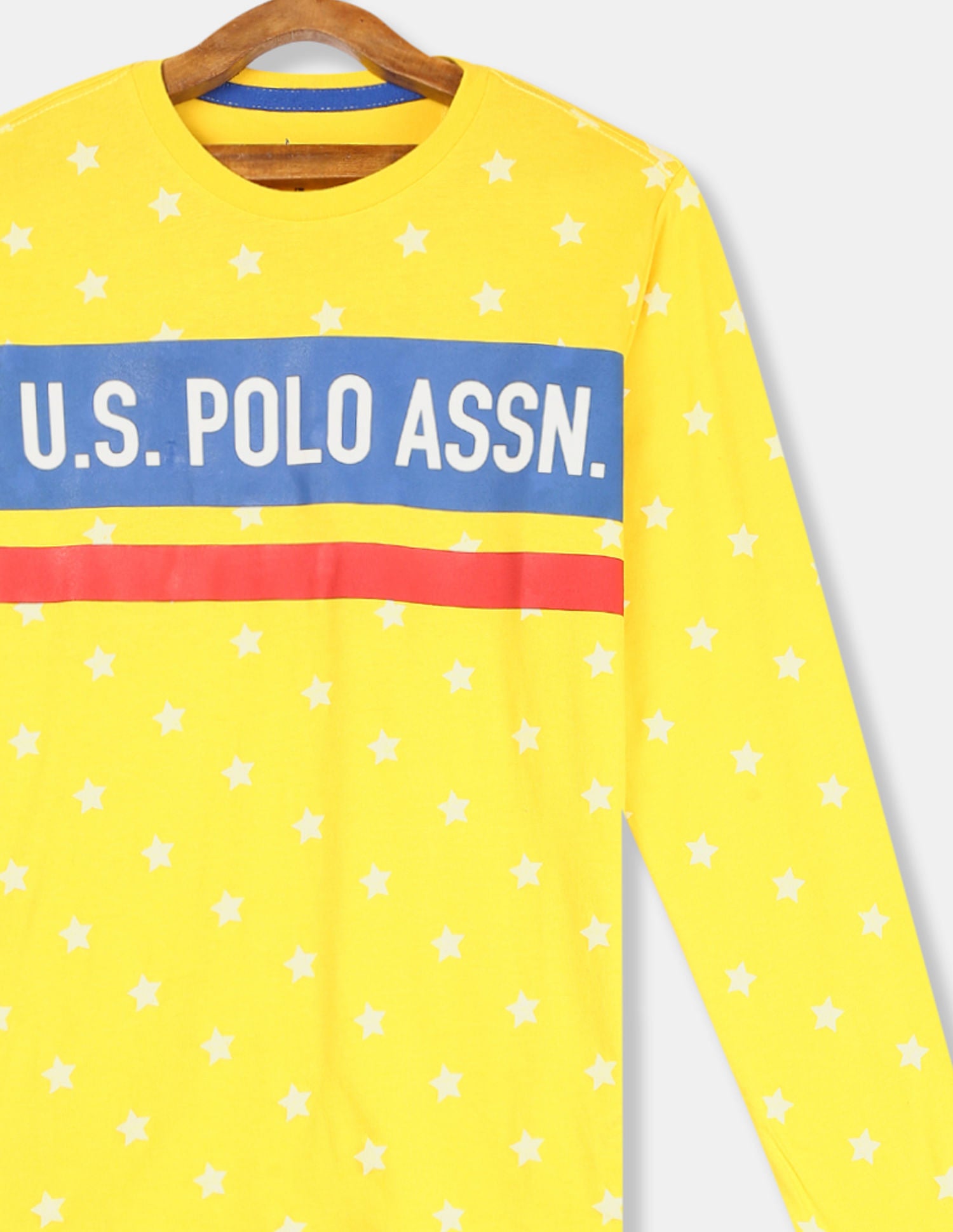 Long Sleeve Printed T-Shirt Yellow - U.S. POLO ASSN. | Large