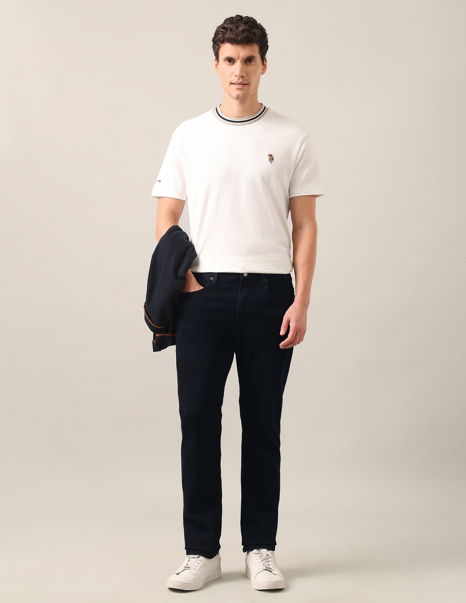 Harold Slim Straight Fit Blue Jeans Blue - U.S. Polo Assn. India | Large