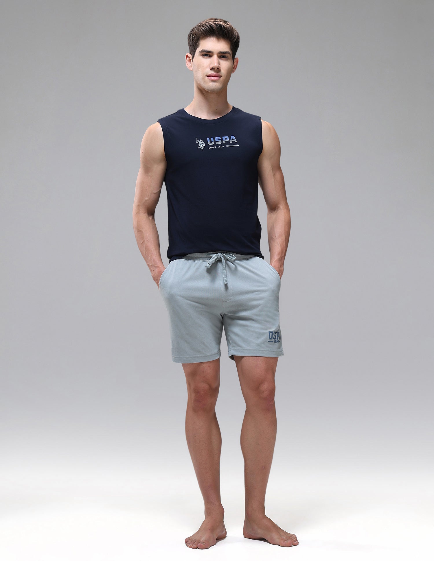 Solid Cotton OEV06 Vest - Pack Of 1 Navy - U.S. Polo Assn. India | Large
