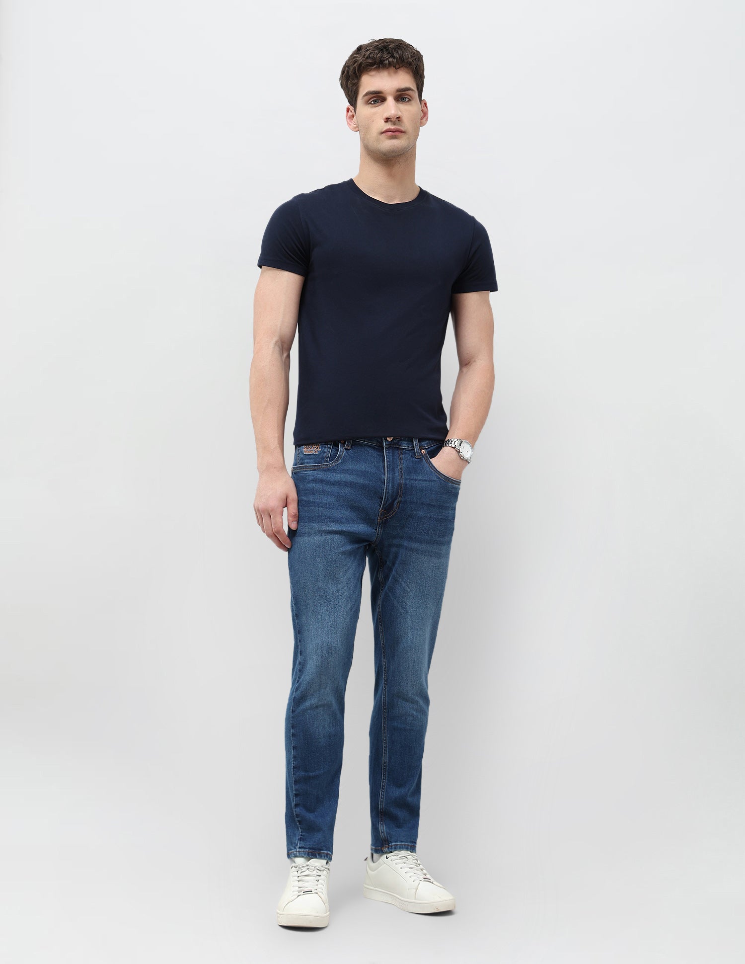 Cole Comfort Cropped Fit Blue Jeans Indigo - U.S. POLO ASSN. | Large