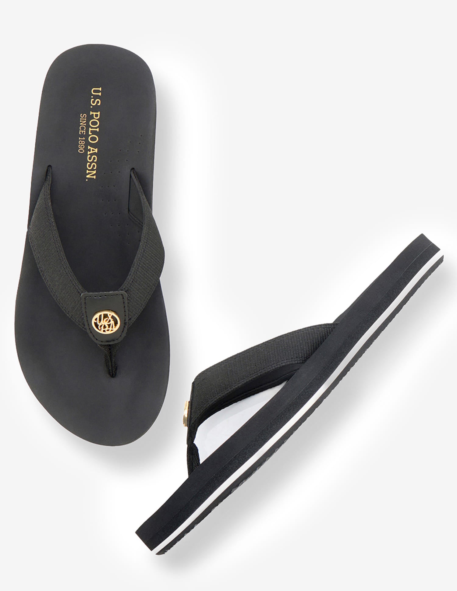 Sui Flip Flops Black - U.S. Polo Assn. India | Large