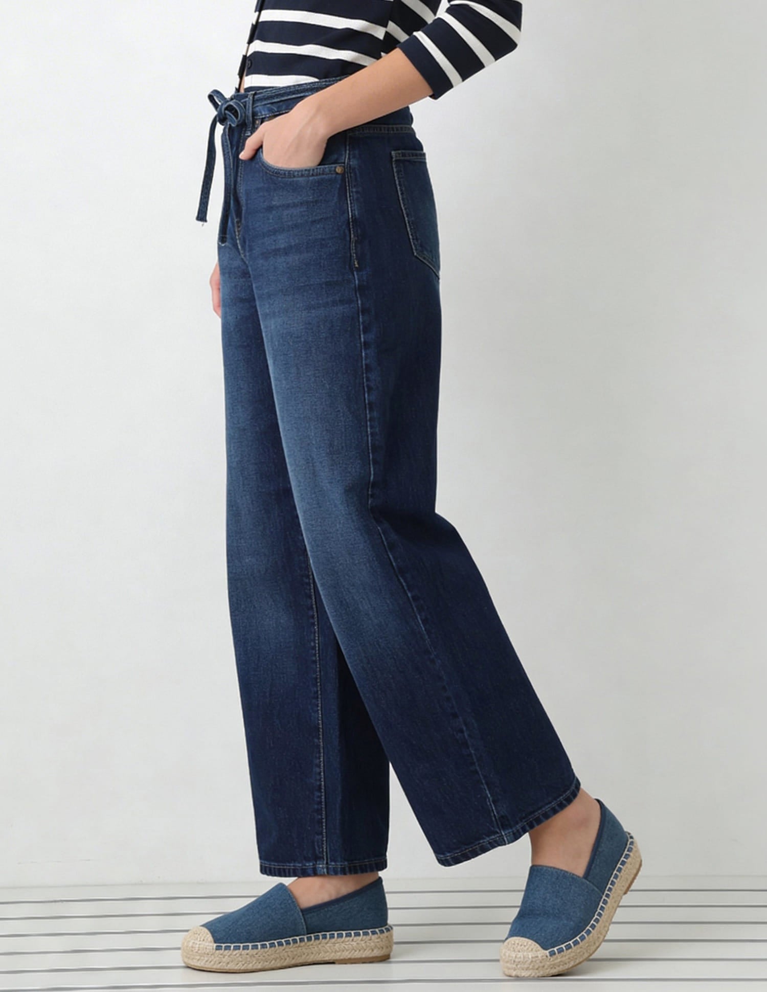 Mid Rise Barrel Fit Jeans Blue - U.S. Polo Assn. India | Large