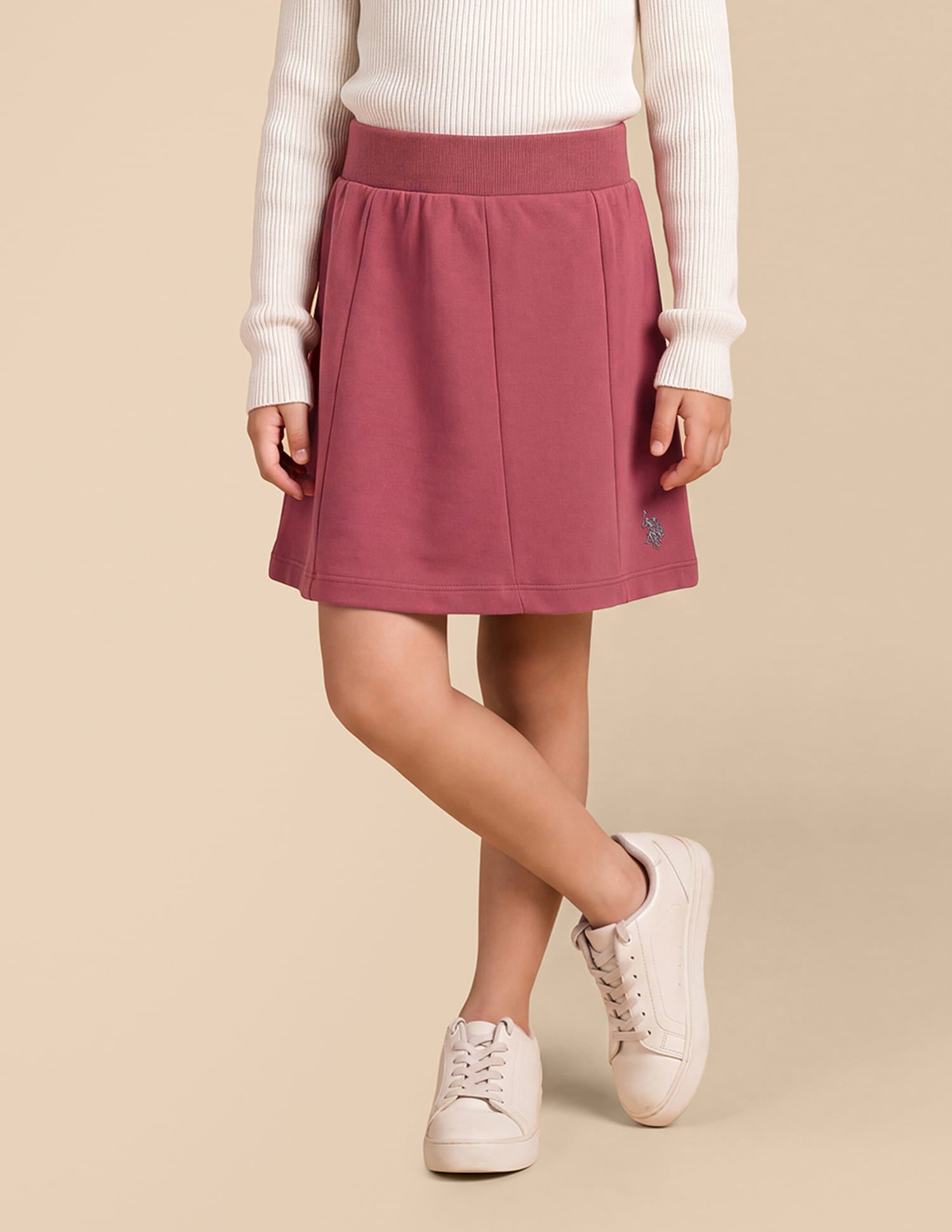 Mid Rise A-Line Skirt Pink - U.S. Polo Assn. India | Large