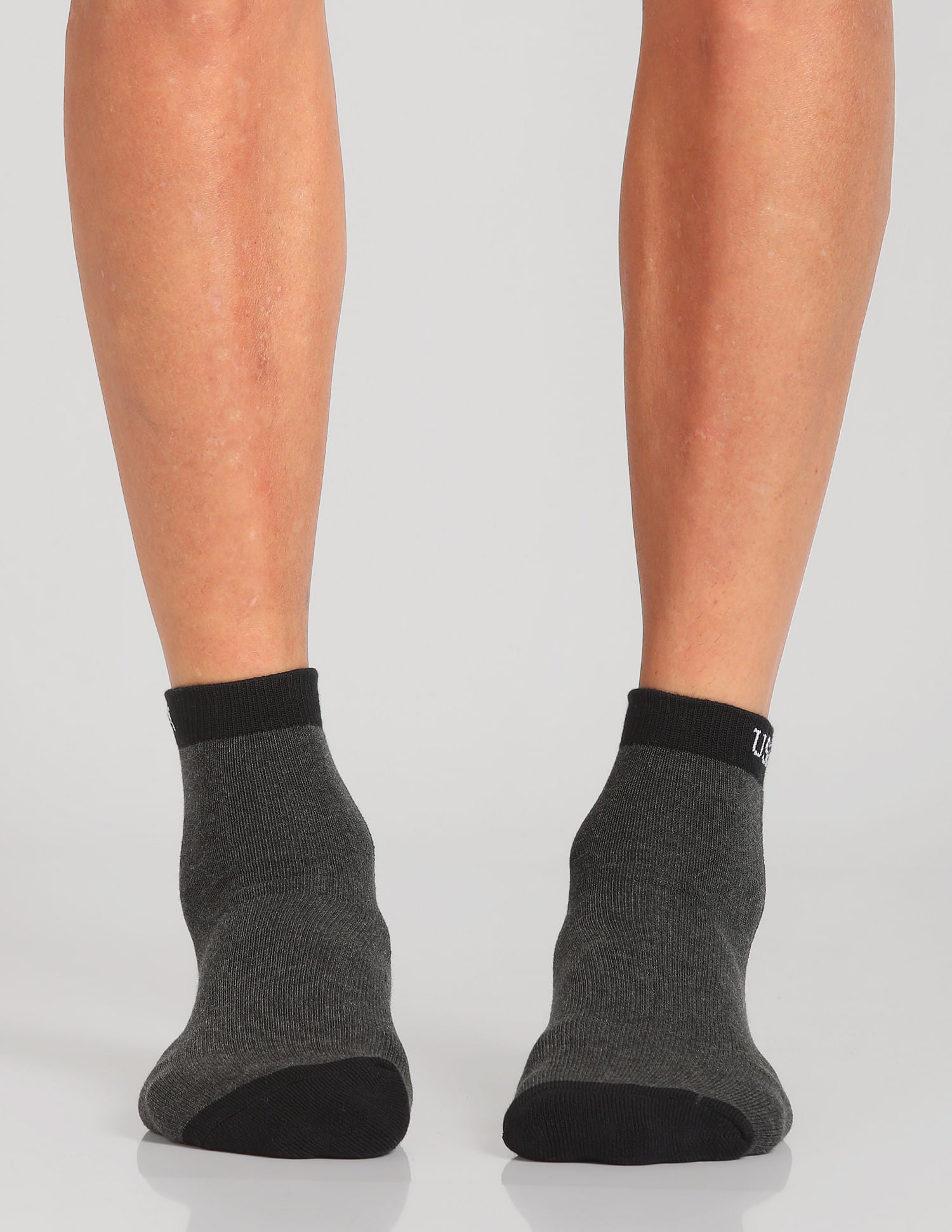 Ankle Length Terry Finish ES005 Socks - Pack Of 3 Grey, Anthra Melange and Black - U.S. POLO ASSN. | Large
