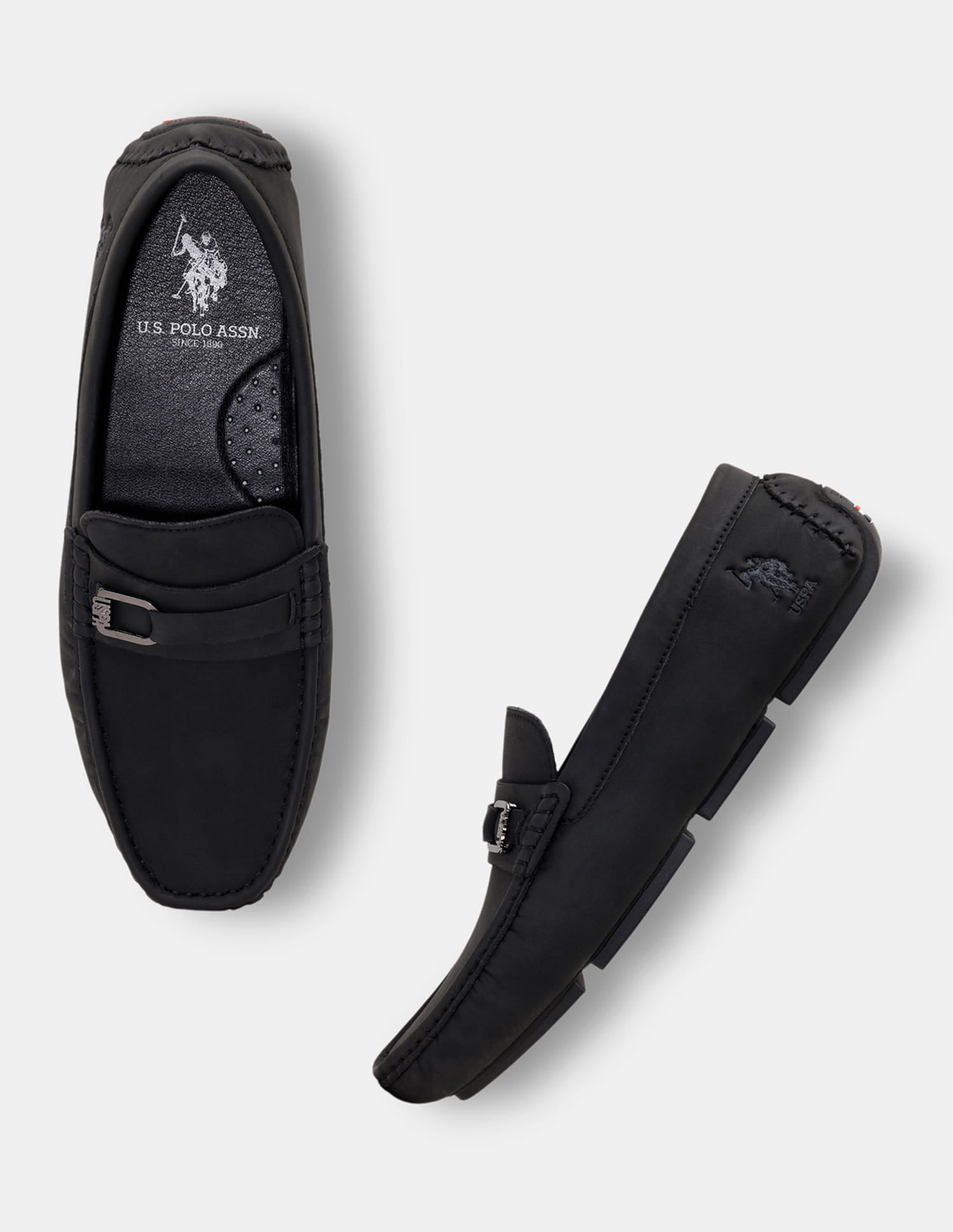Men Oaklen Slip-Ons Loafers Black - U.S. Polo Assn. India | Large