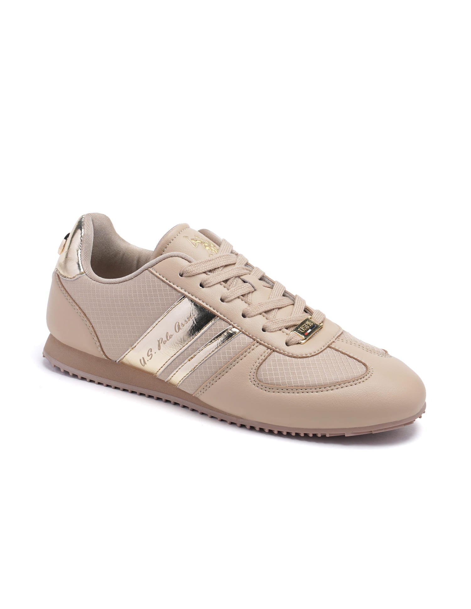 Nemsy Retro Sneakers Shoes Beige - U.S. Polo Assn. India | Large
