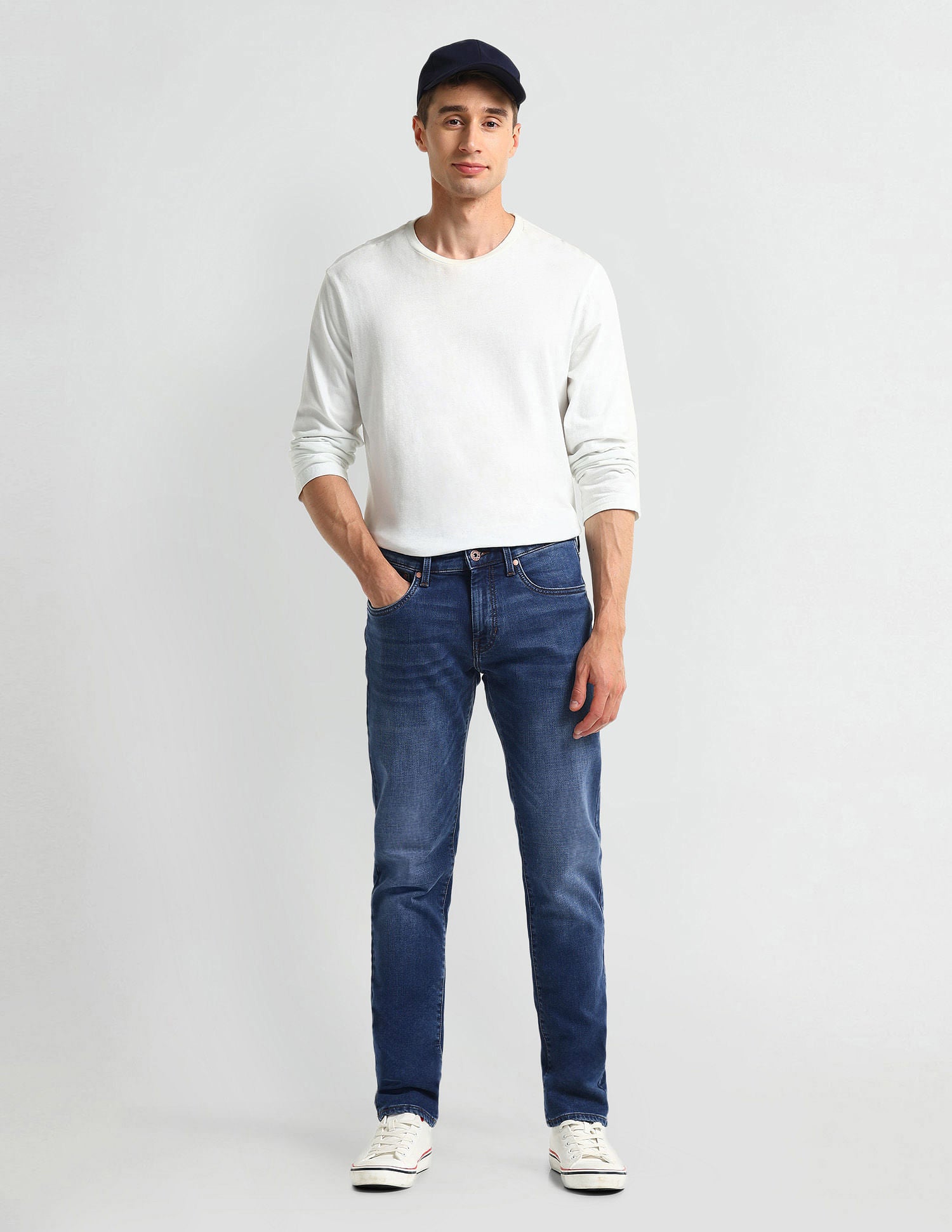 Slim Tapered Fit Blue Jeans Dark-Blue - U.S. POLO ASSN. | Large