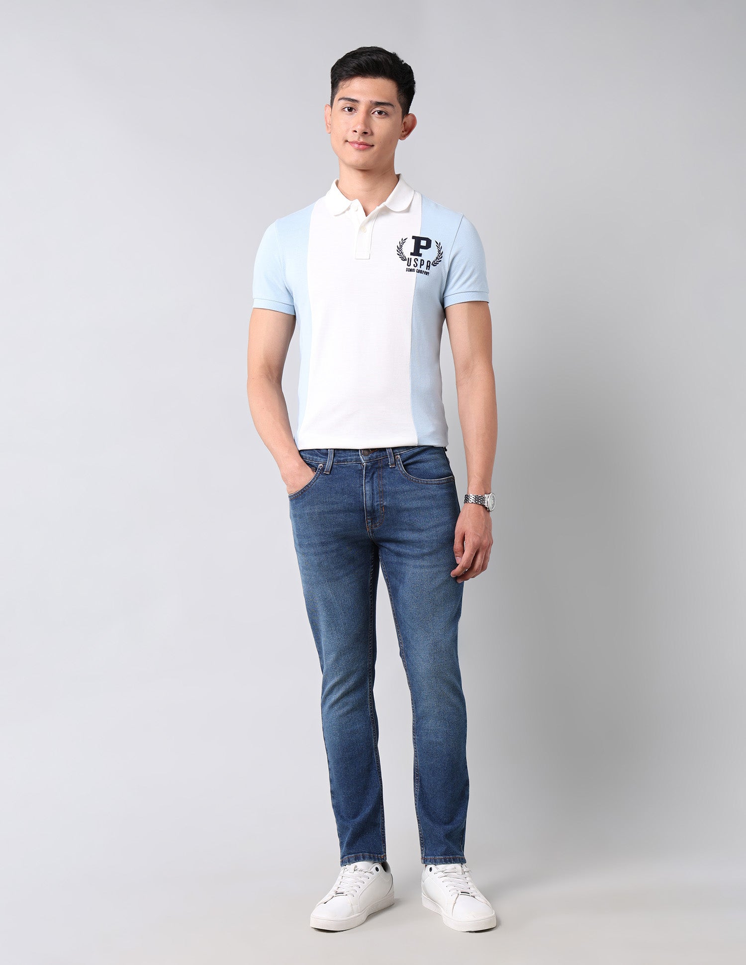 Henry Tapered Fit Blue Jeans Blue - U.S. Polo Assn. India | Large