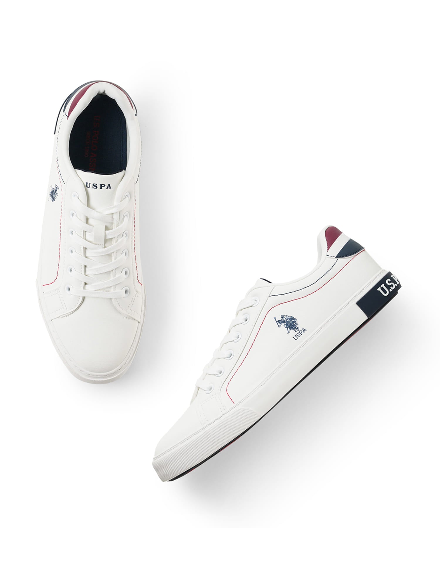 Men Solid Rojas 5.0 Sneakers White - U.S. Polo Assn. India | Large