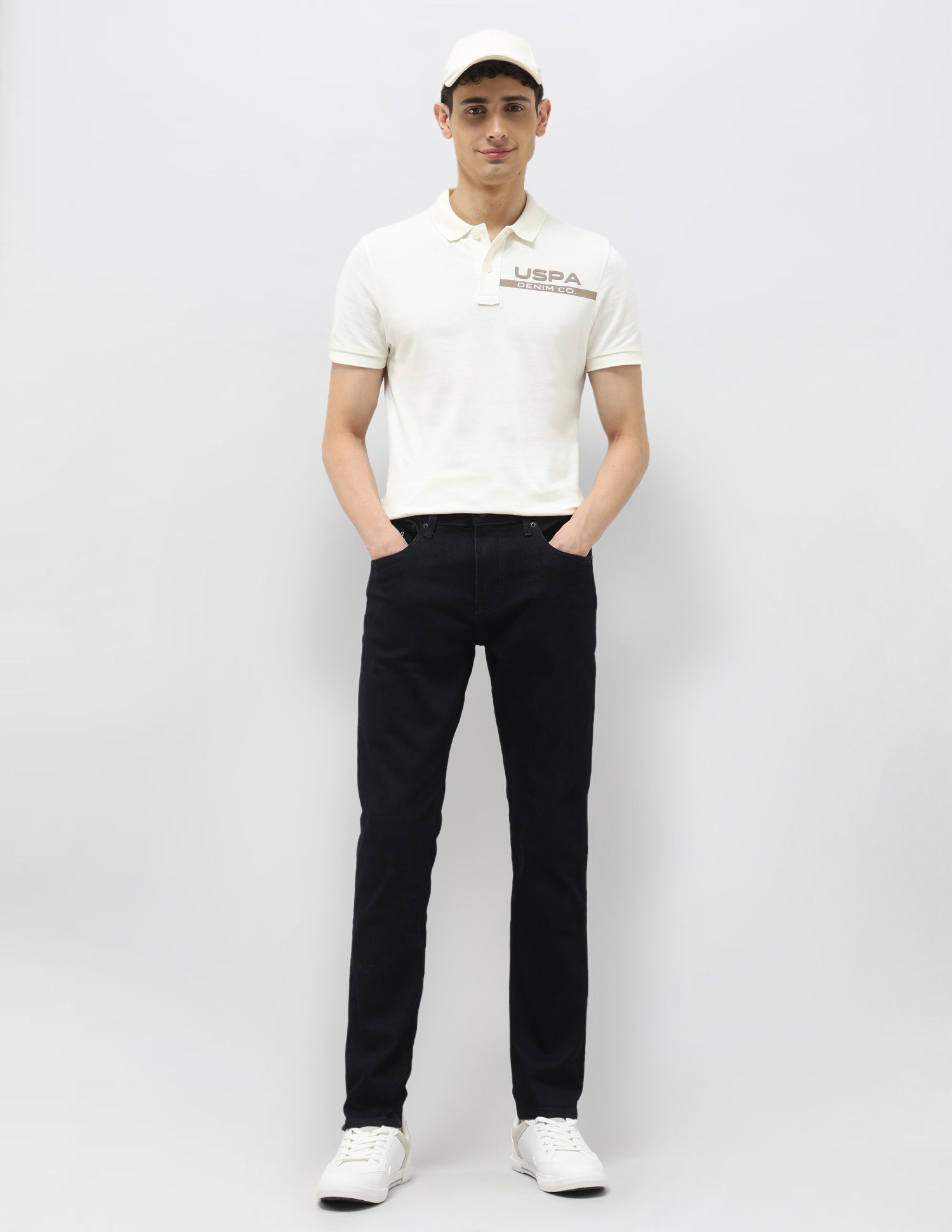 Brandon Slim Tapered Fit Blue Jeans Dark Indigo - U.S. POLO ASSN. | Large