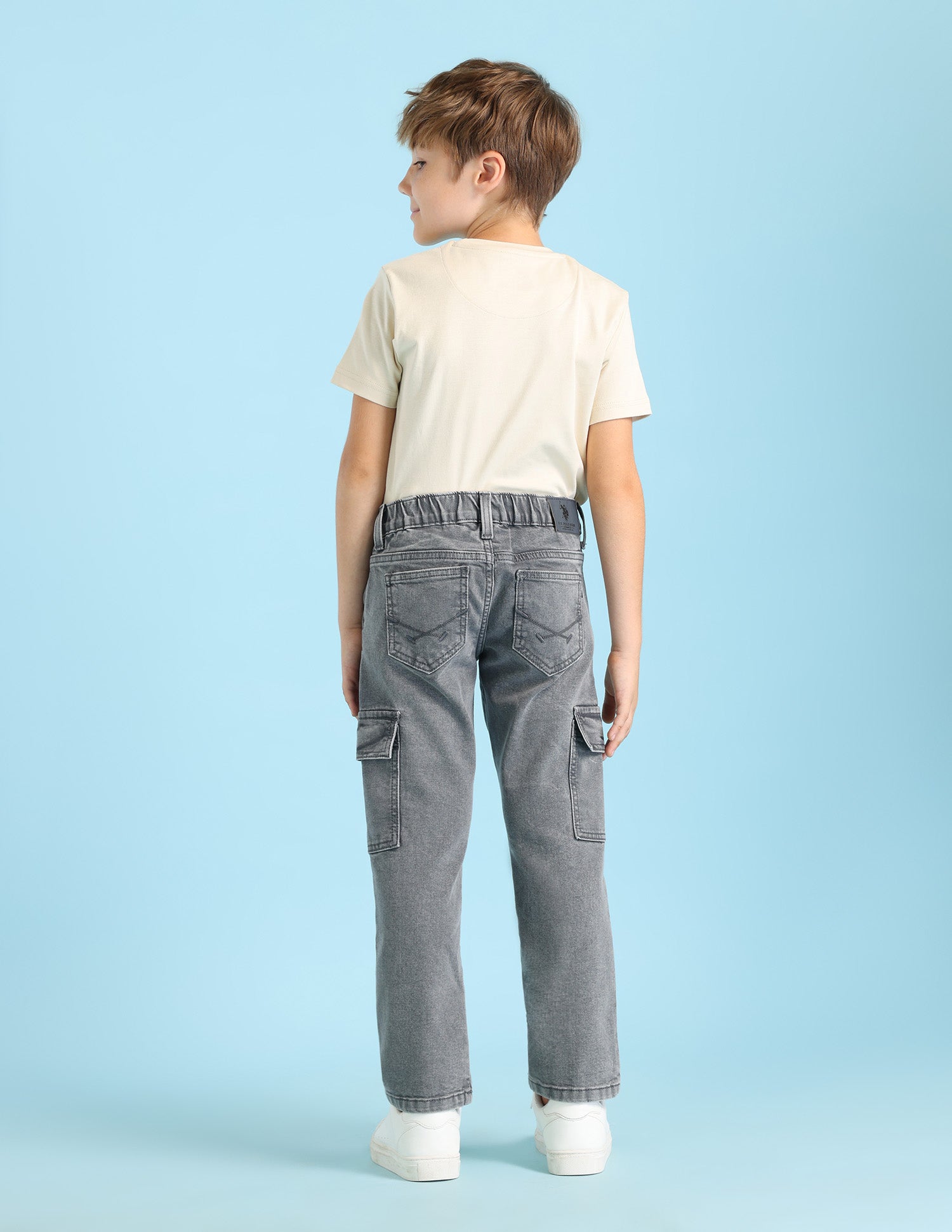 Boys Regular Fit Cargo Jeans Grey - U.S. POLO ASSN. | Large