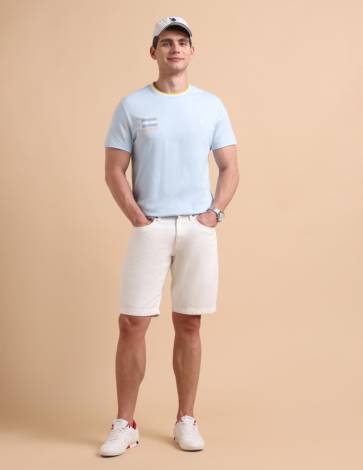 Solid Pure Cotton T-Shirt Black - U.S. POLO ASSN. | Large