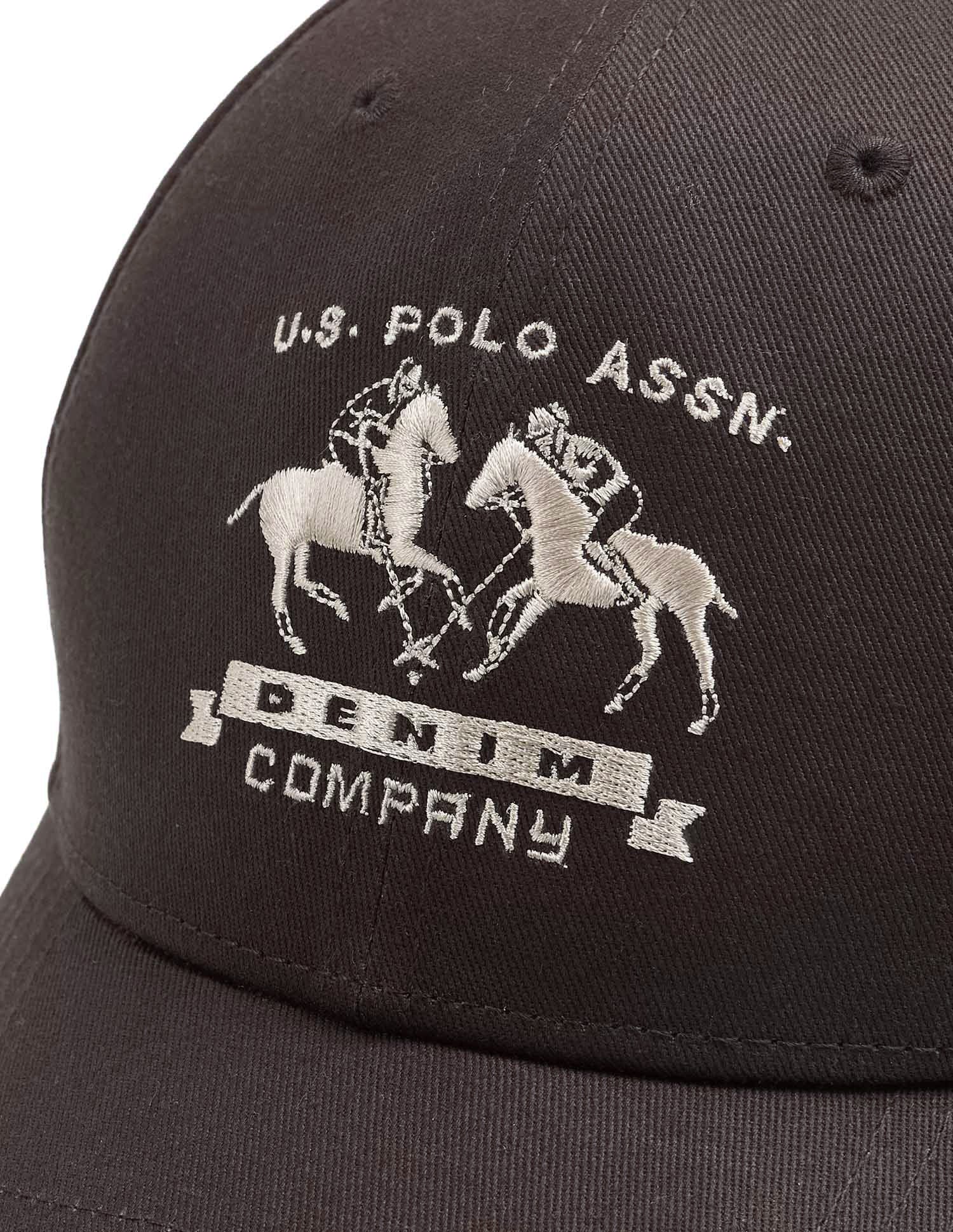 Brand Embroidered Twill Cap Dark Brown - U.S. POLO ASSN. | Large