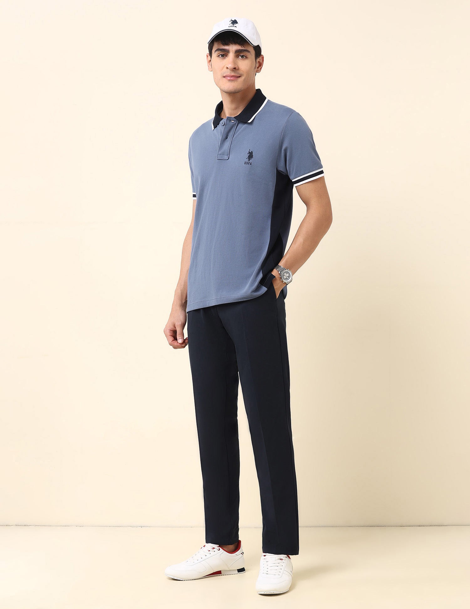 Pure Cotton Classic Polo Shirt Blue - U.S. Polo Assn. India | Large