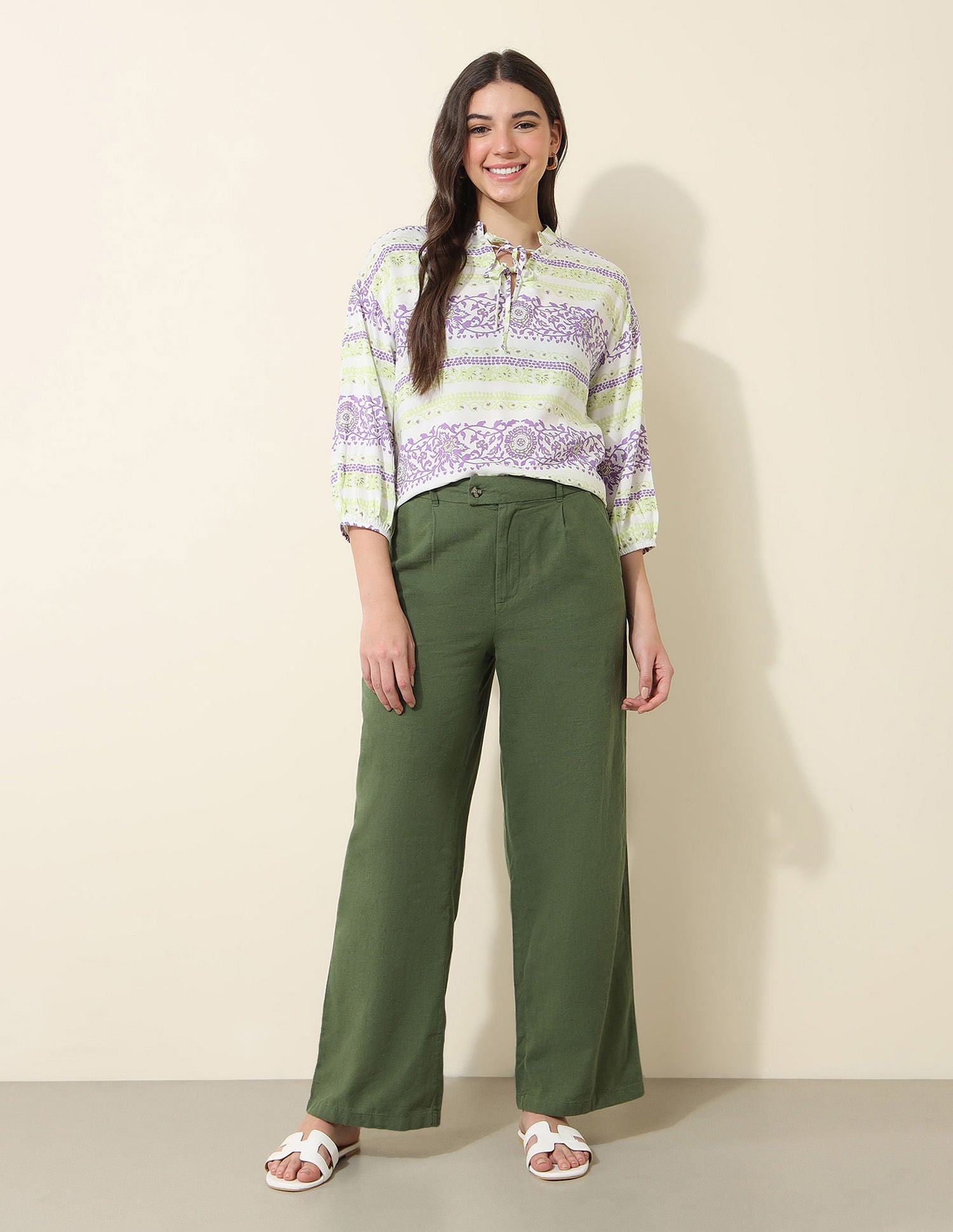 Tie-Up Printed Top Multicoloured - U.S. POLO ASSN. | Large