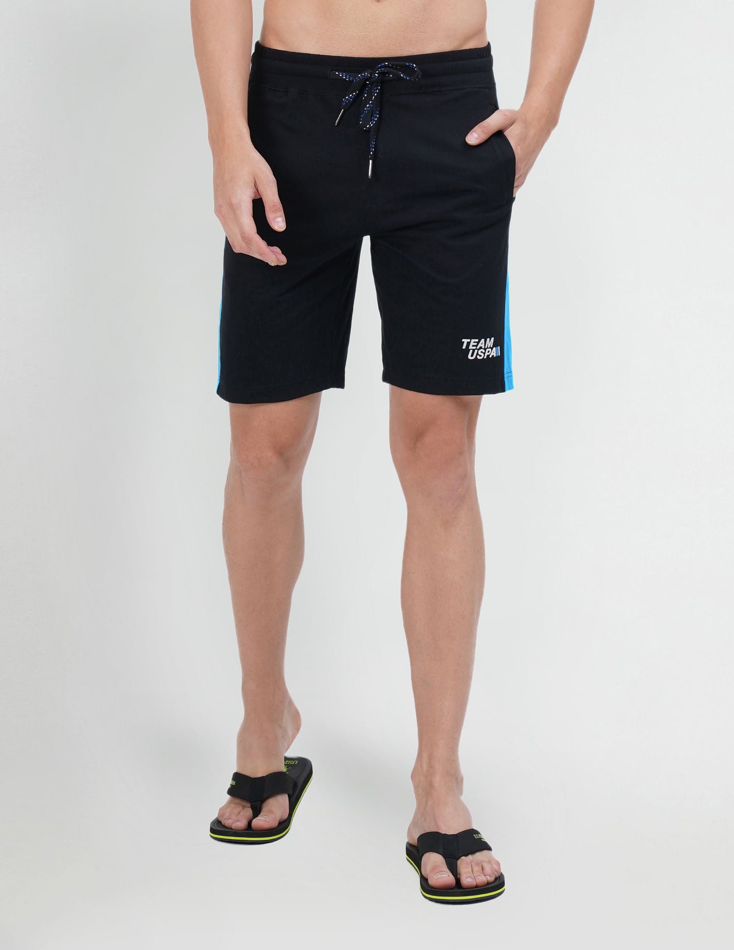 Comfort Fit Solid IYAR Shorts - Pack Of 1 Black - U.S. POLO ASSN. | Large